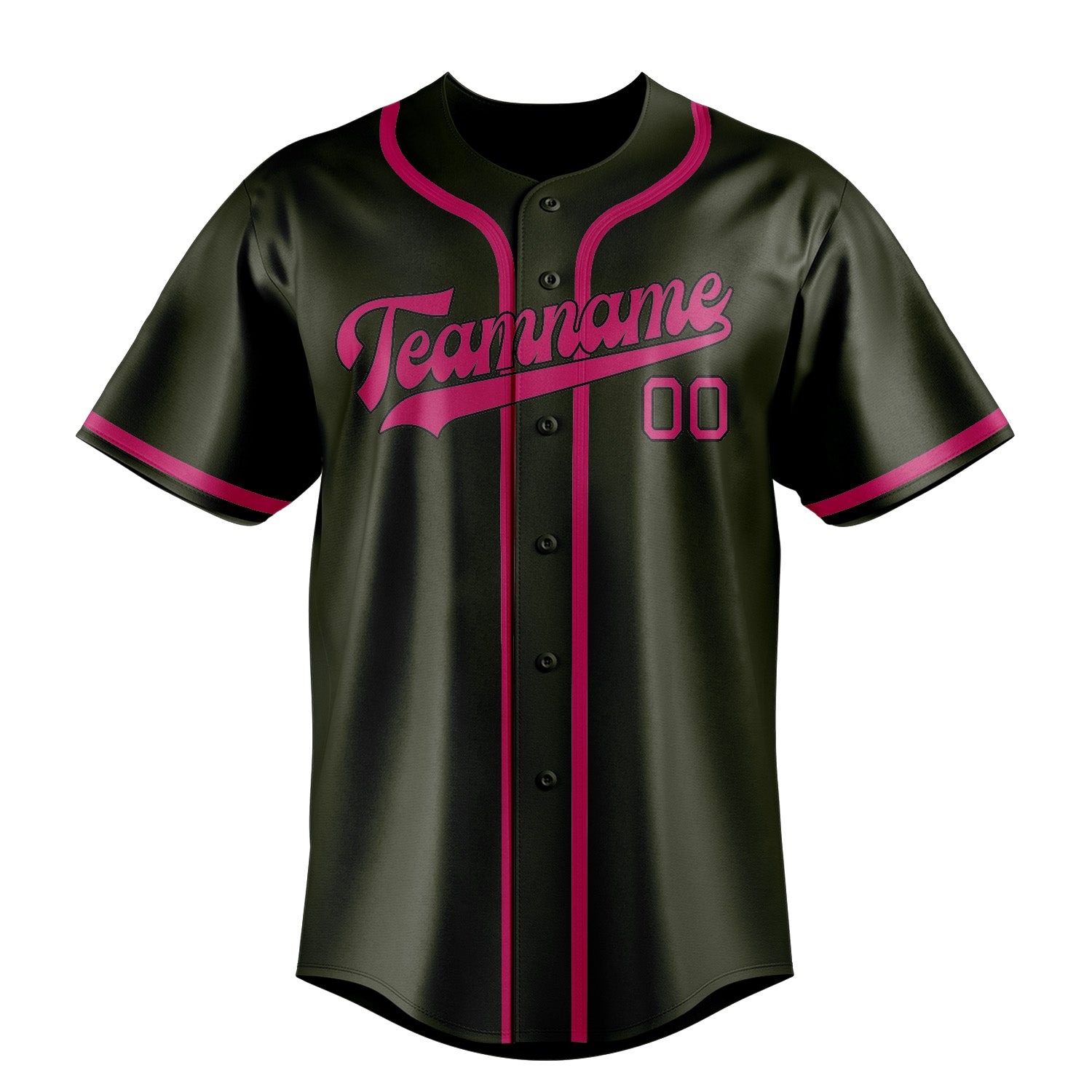 Maillot de baseball personnalisé rose olive