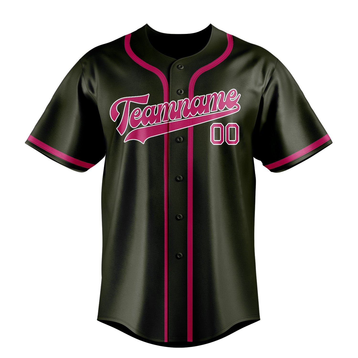 Maillot de baseball personnalisé rose olive