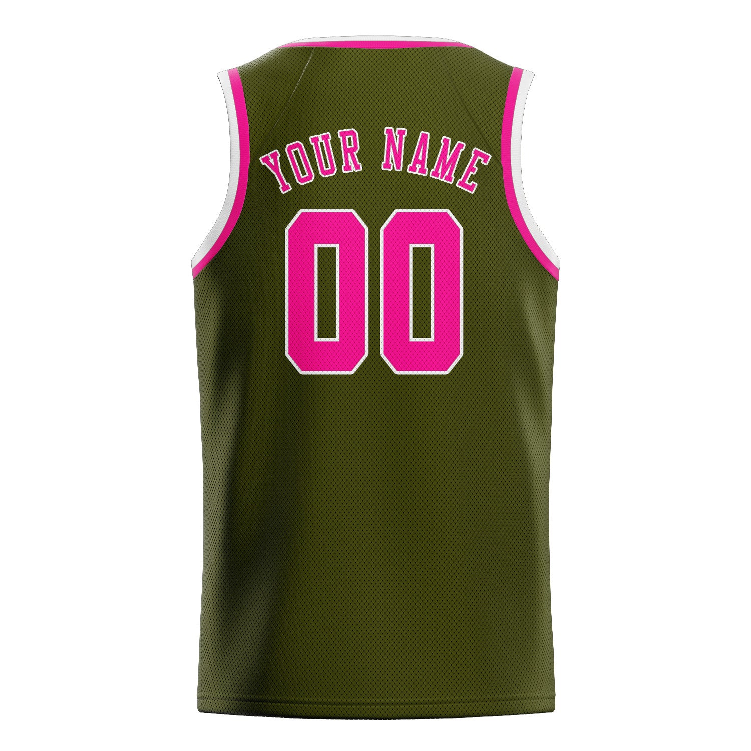 Maillot de basketball personnalisé rose olive