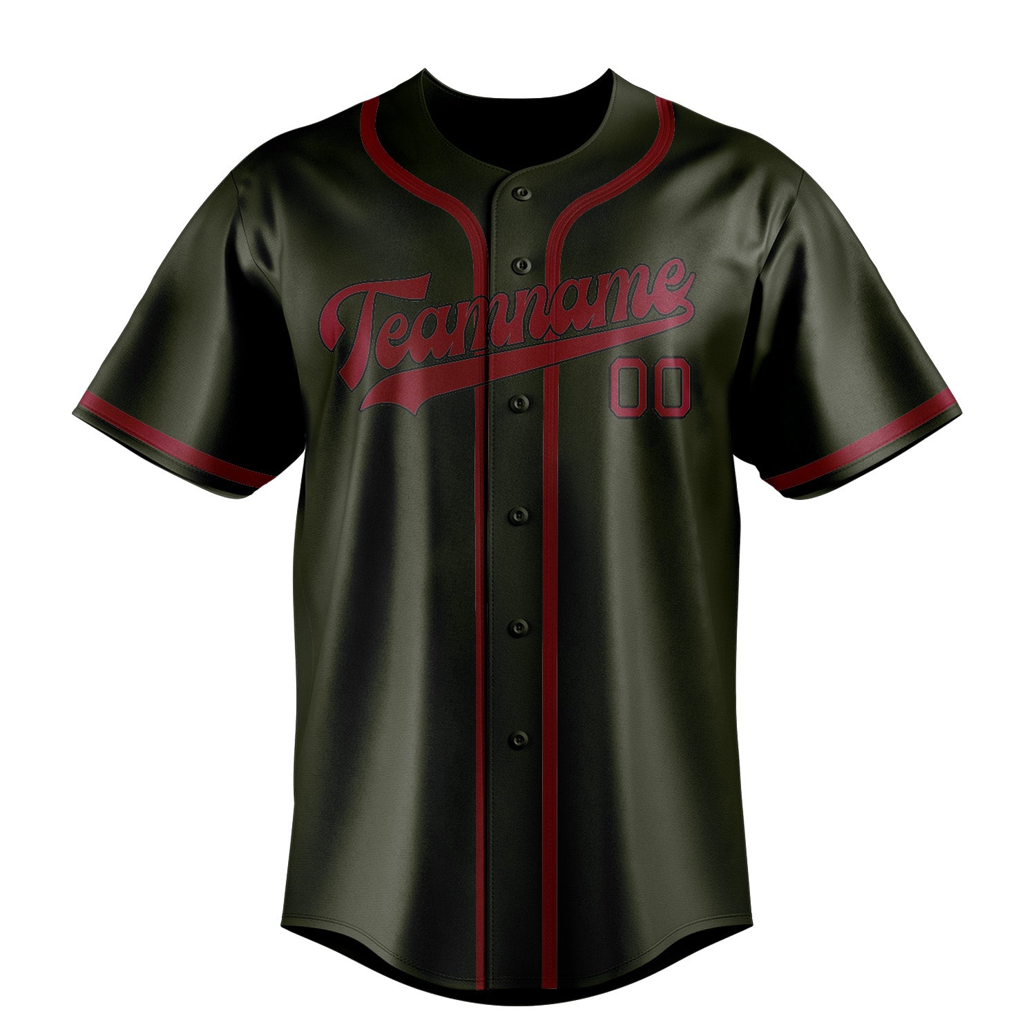 Maillot de baseball personnalisé Olive Crimson Red