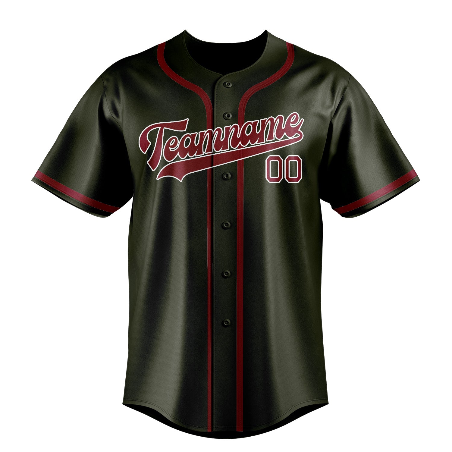 Maillot de baseball personnalisé Olive Crimson Red