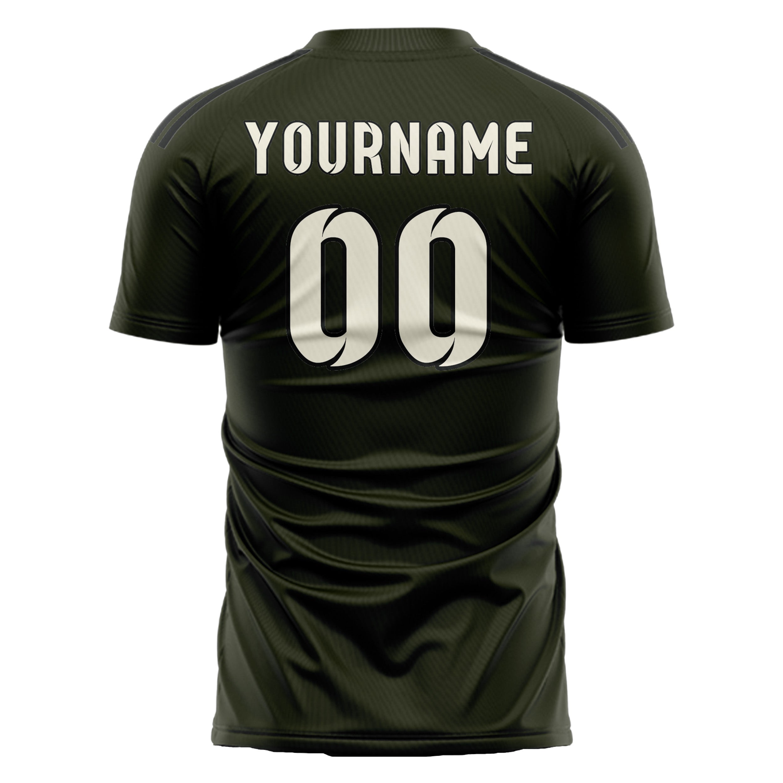 Maillot de football personnalisé couleur crème olive