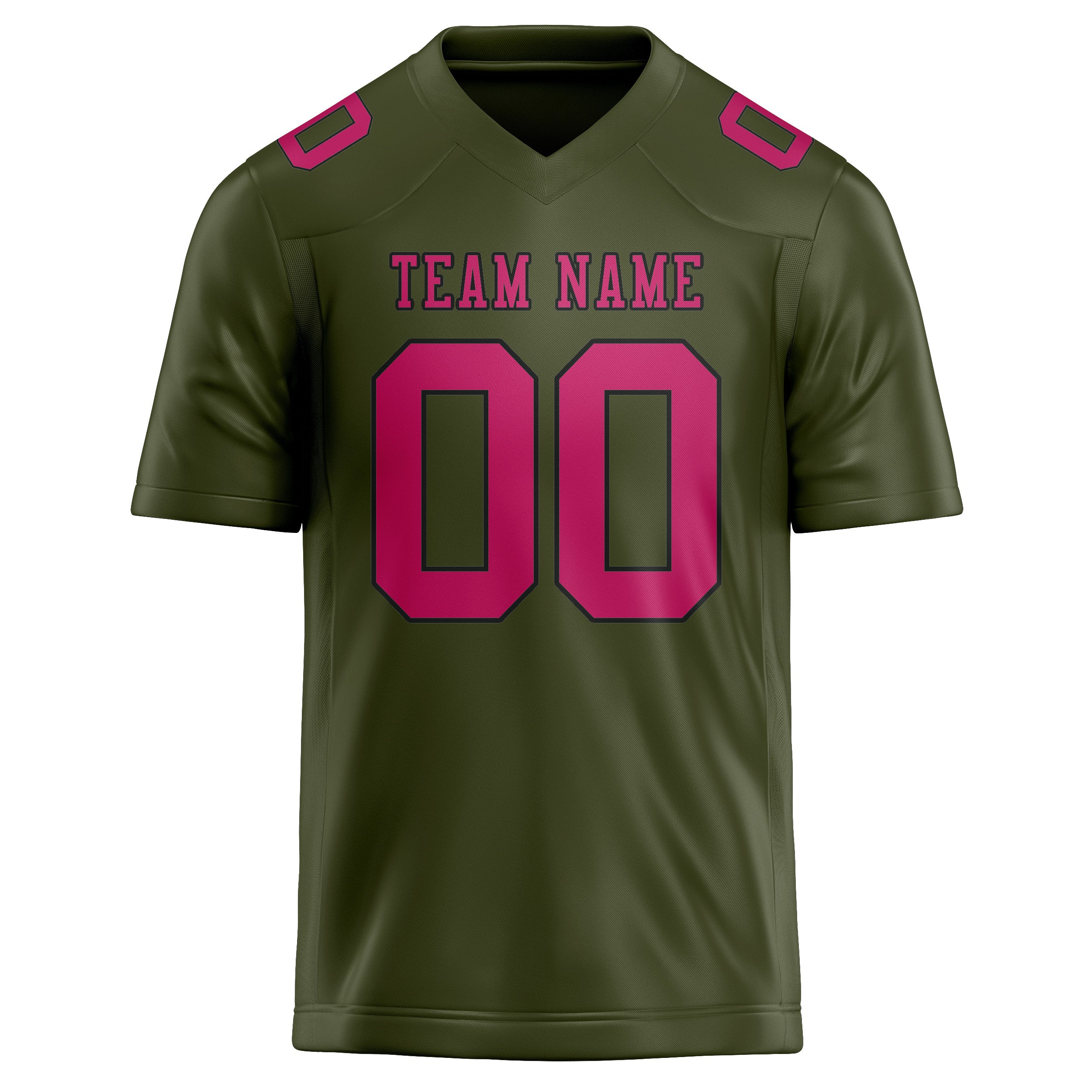 Maillot de football personnalisé rose olive