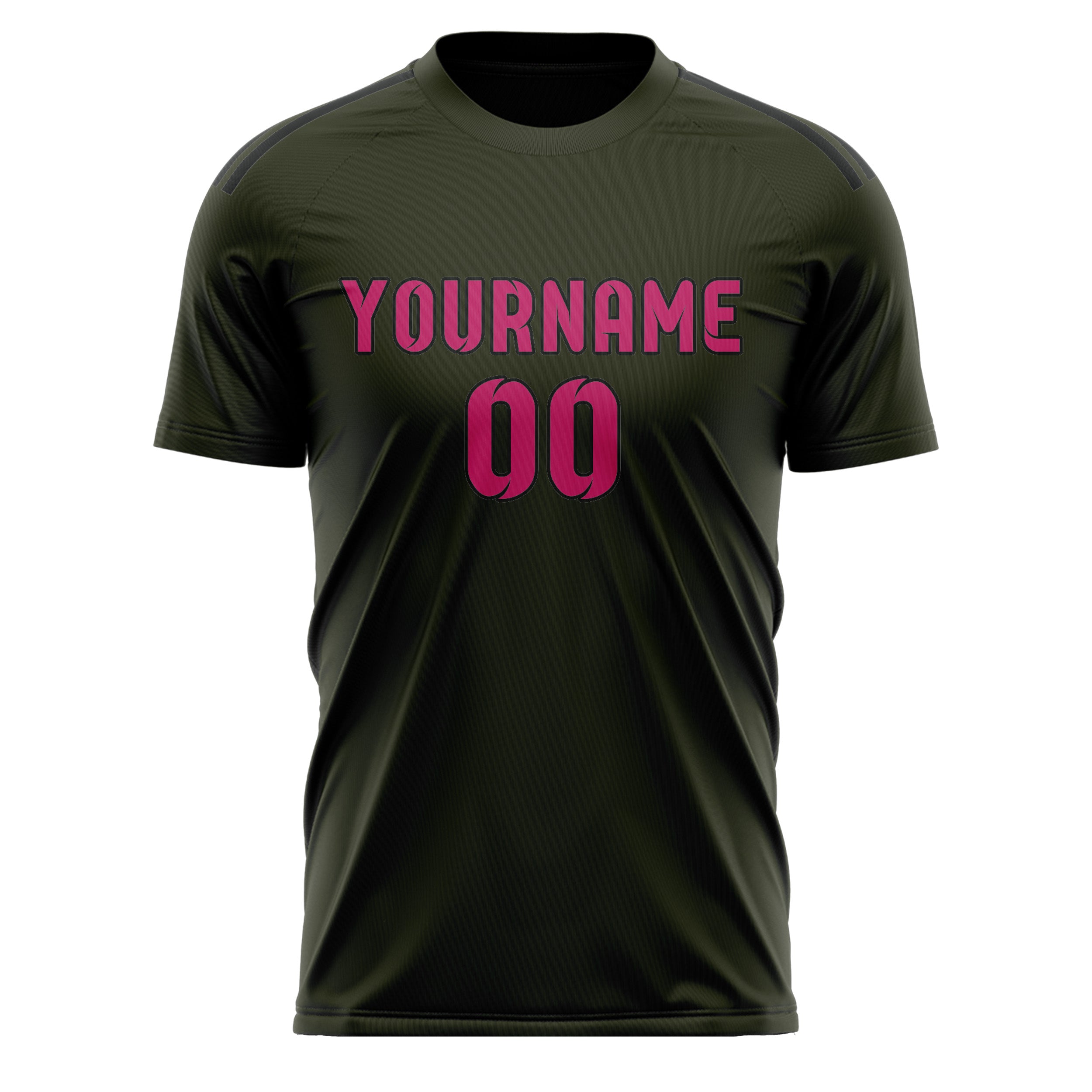 Maillot de football personnalisé rose olive
