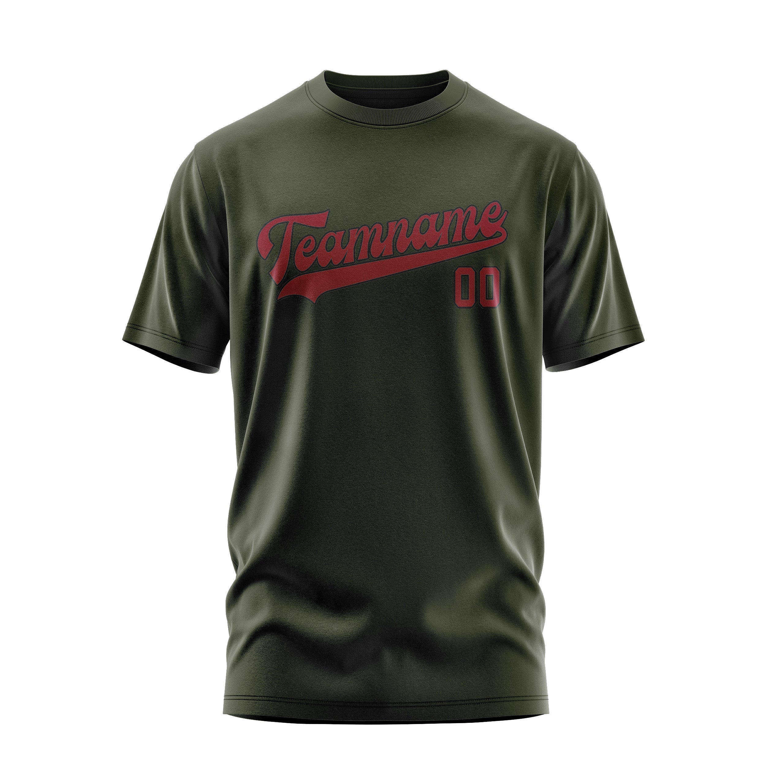 T-shirt personnalisé Olive Crimson Red