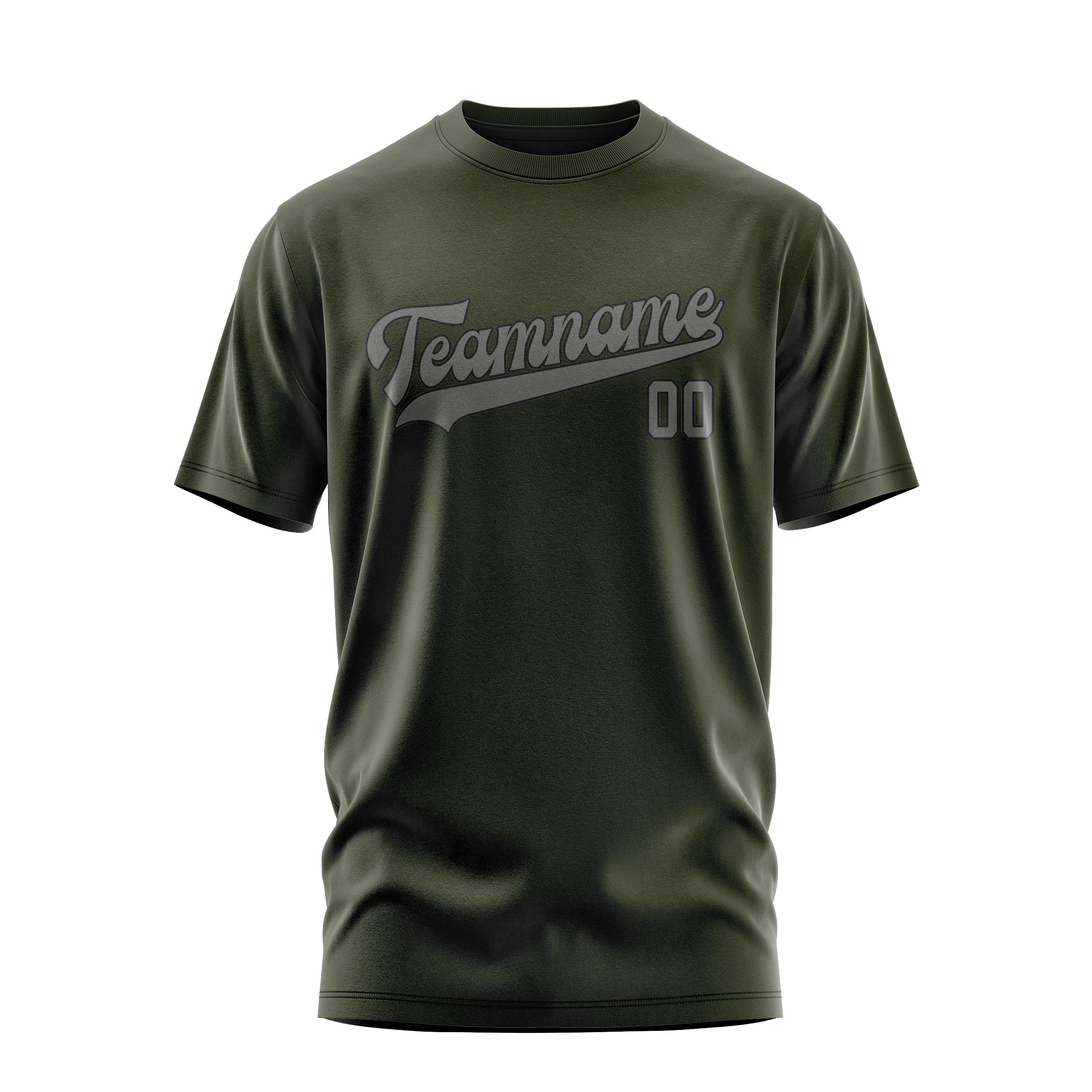 T-shirt personnalisé olive gris foncé