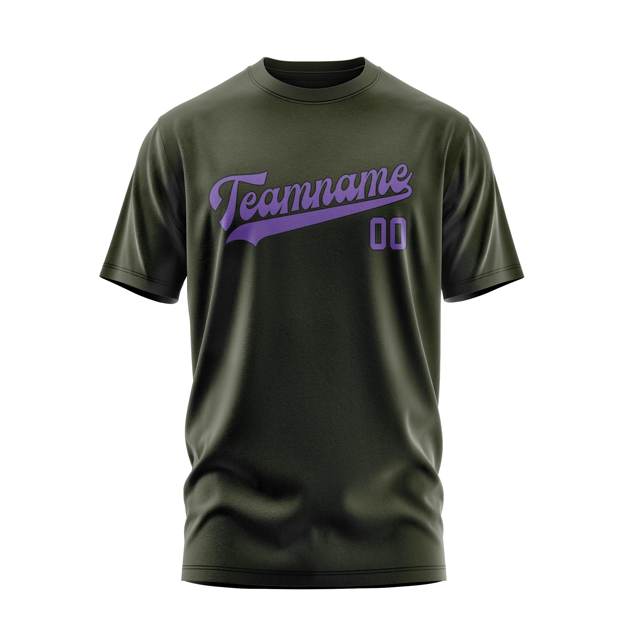 T-shirt personnalisé olive clair violet