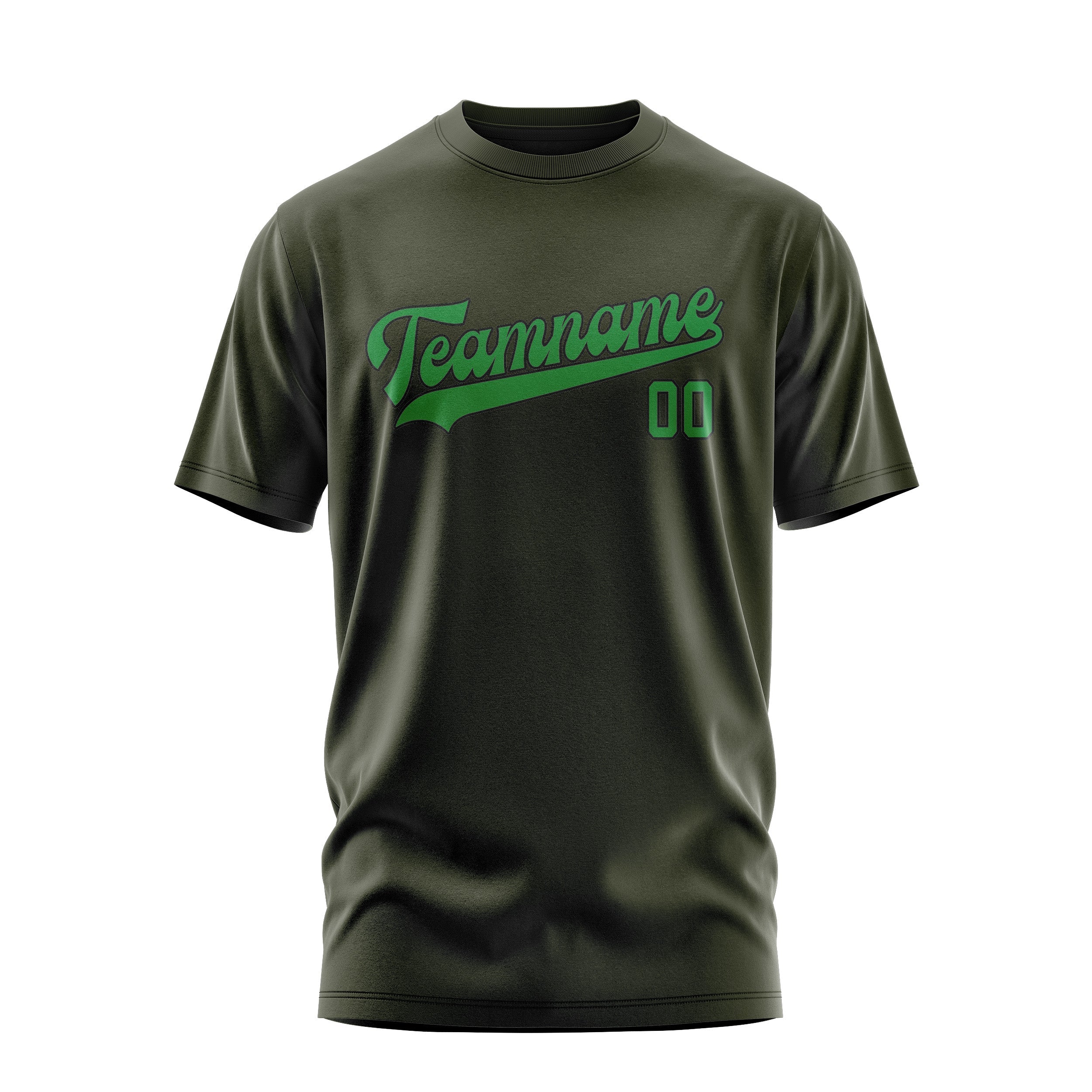 T-shirt personnalisé vert olive émeraude