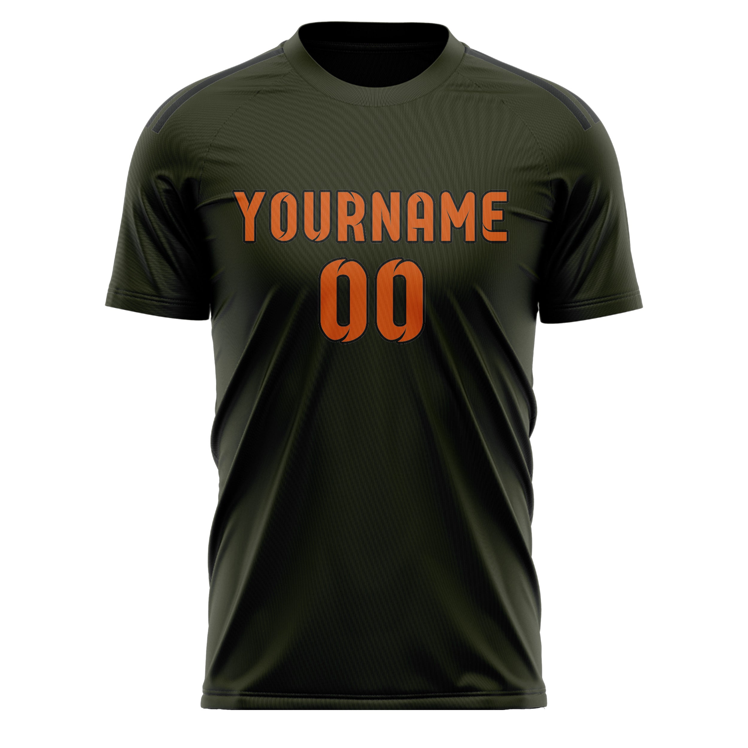 Maillot de football personnalisé olive orange
