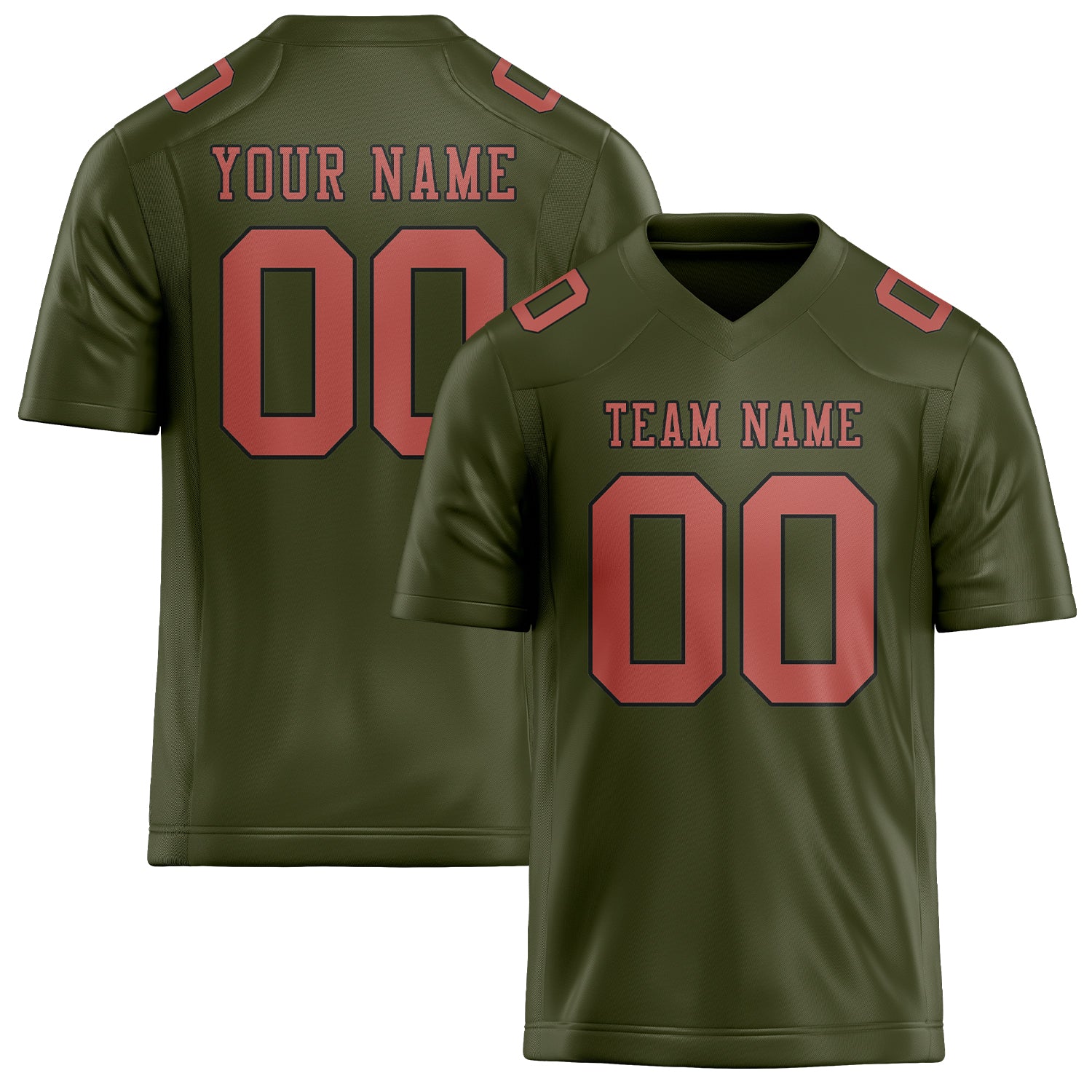 Maillot de football personnalisé Olive Copper Rose