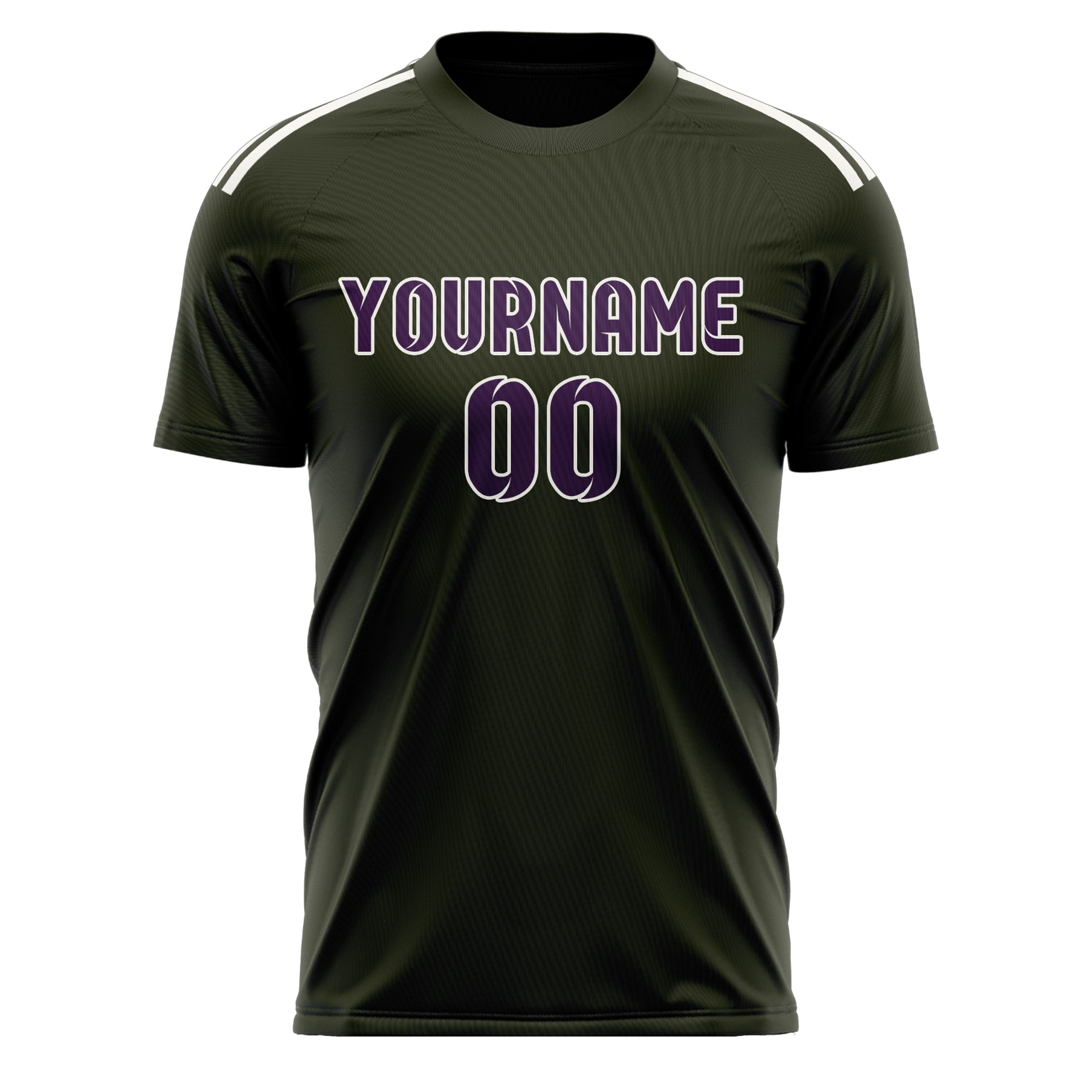 Maillot de football personnalisé olive violet