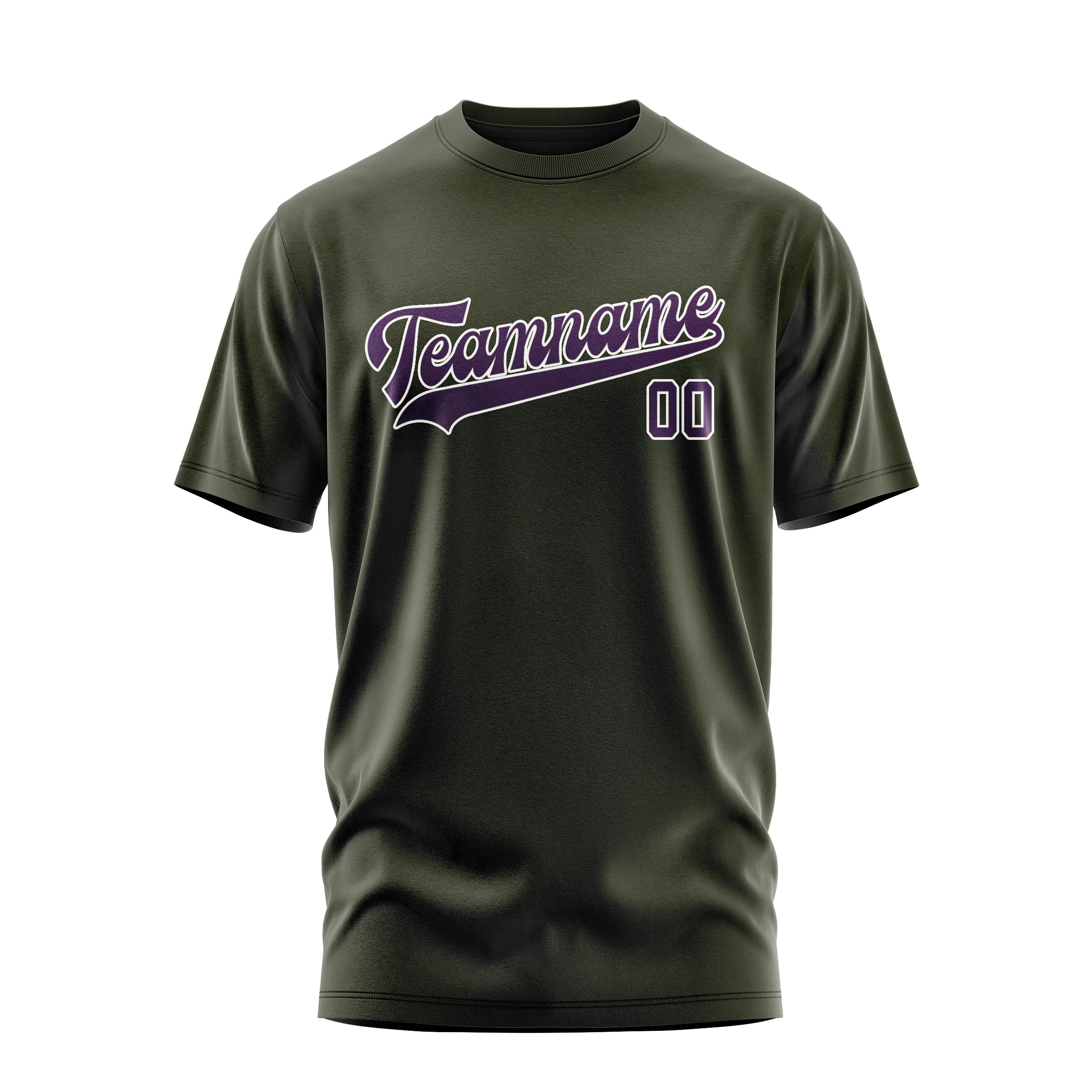 T-shirt personnalisé violet olive