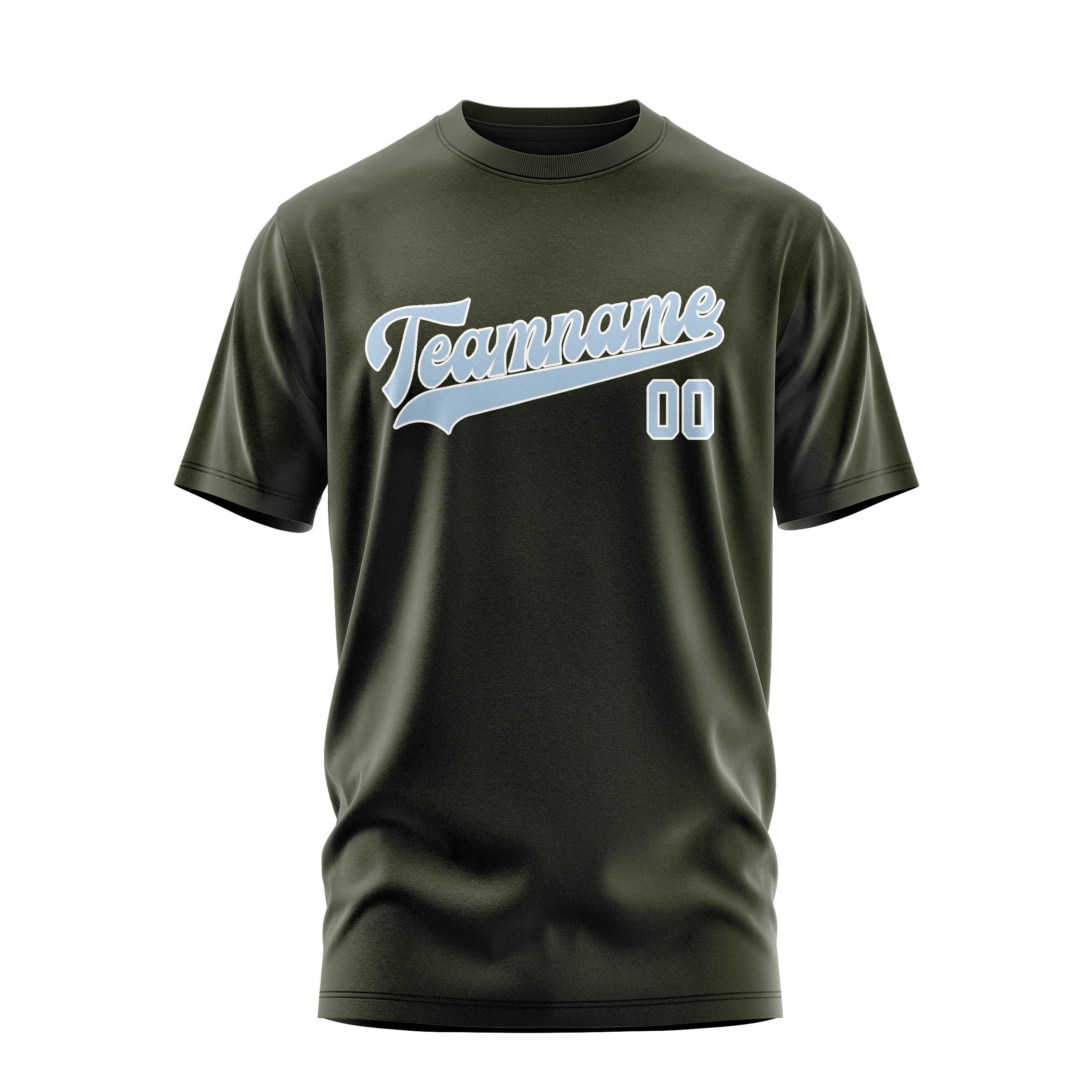 T-shirt personnalisé bleu clair olive