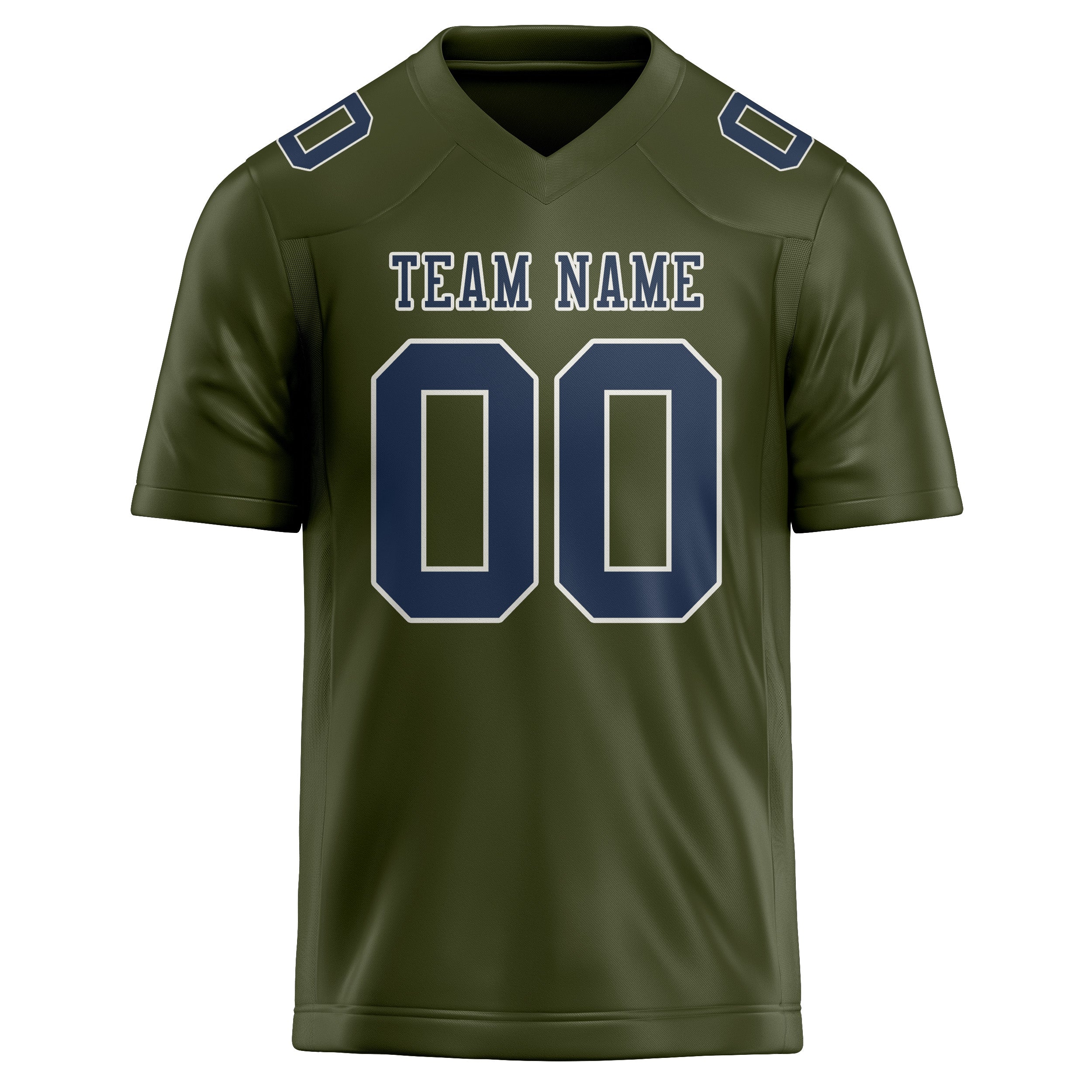 Maillot de football personnalisé bleu olive