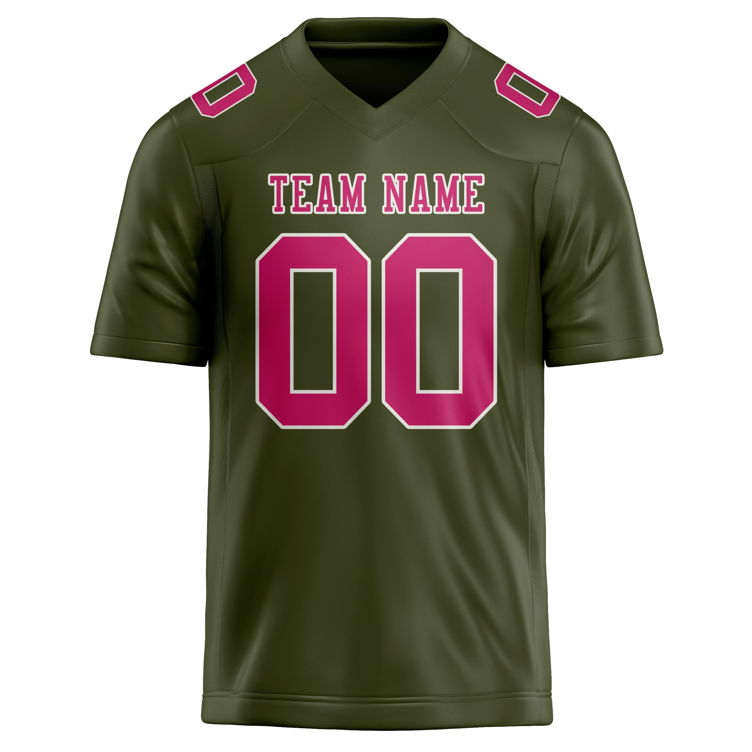 Maillot de football personnalisé rose olive
