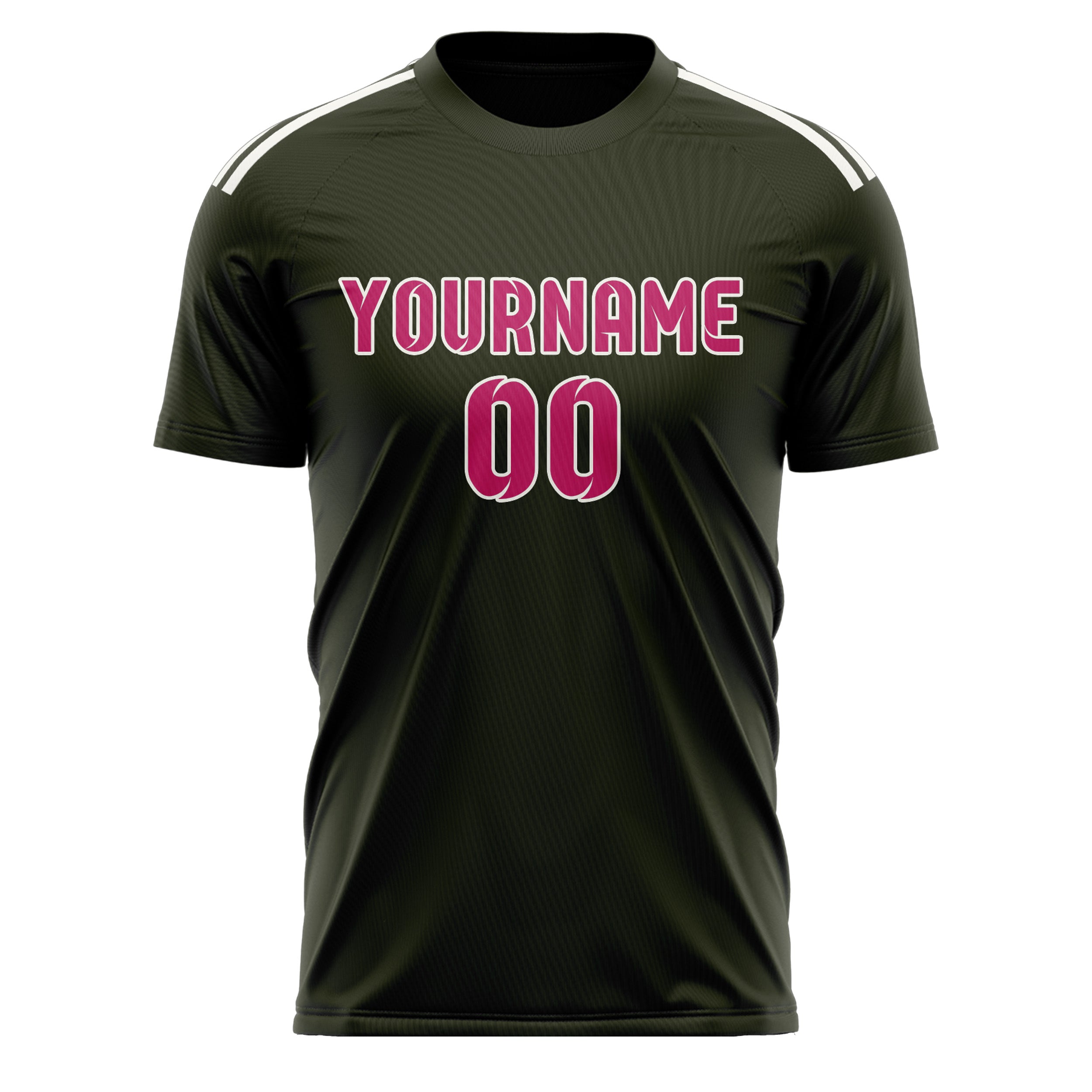 Maillot de football personnalisé rose olive