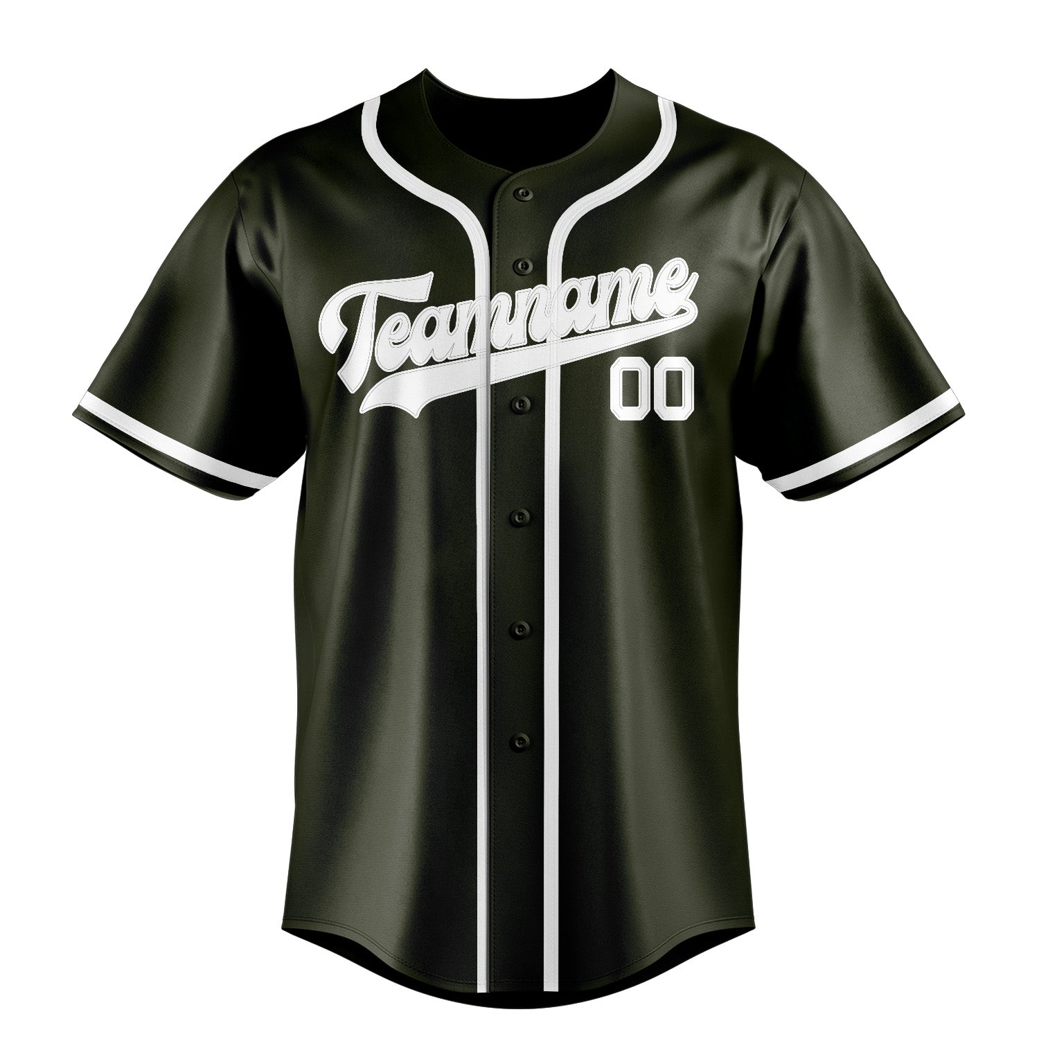Maillot de baseball personnalisé blanc olive
