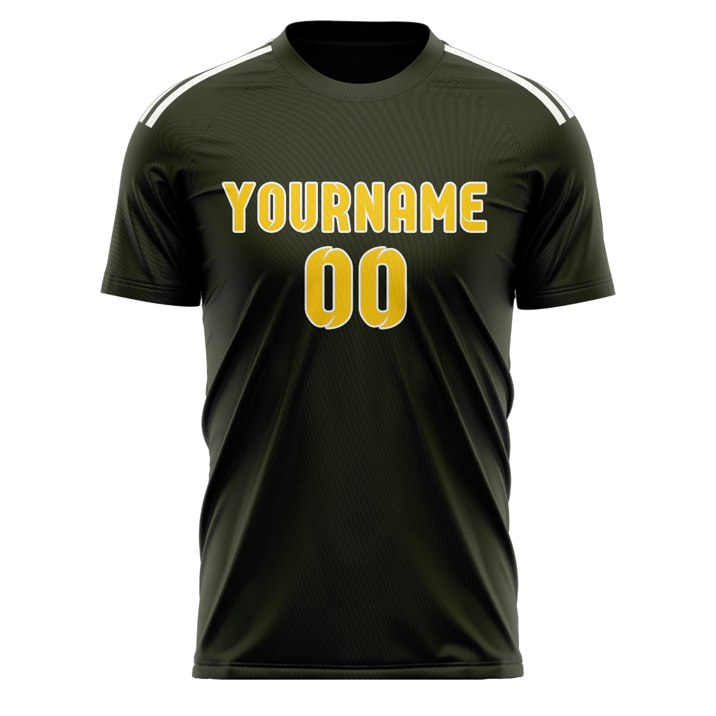 Maillot de football personnalisé Olive Gold