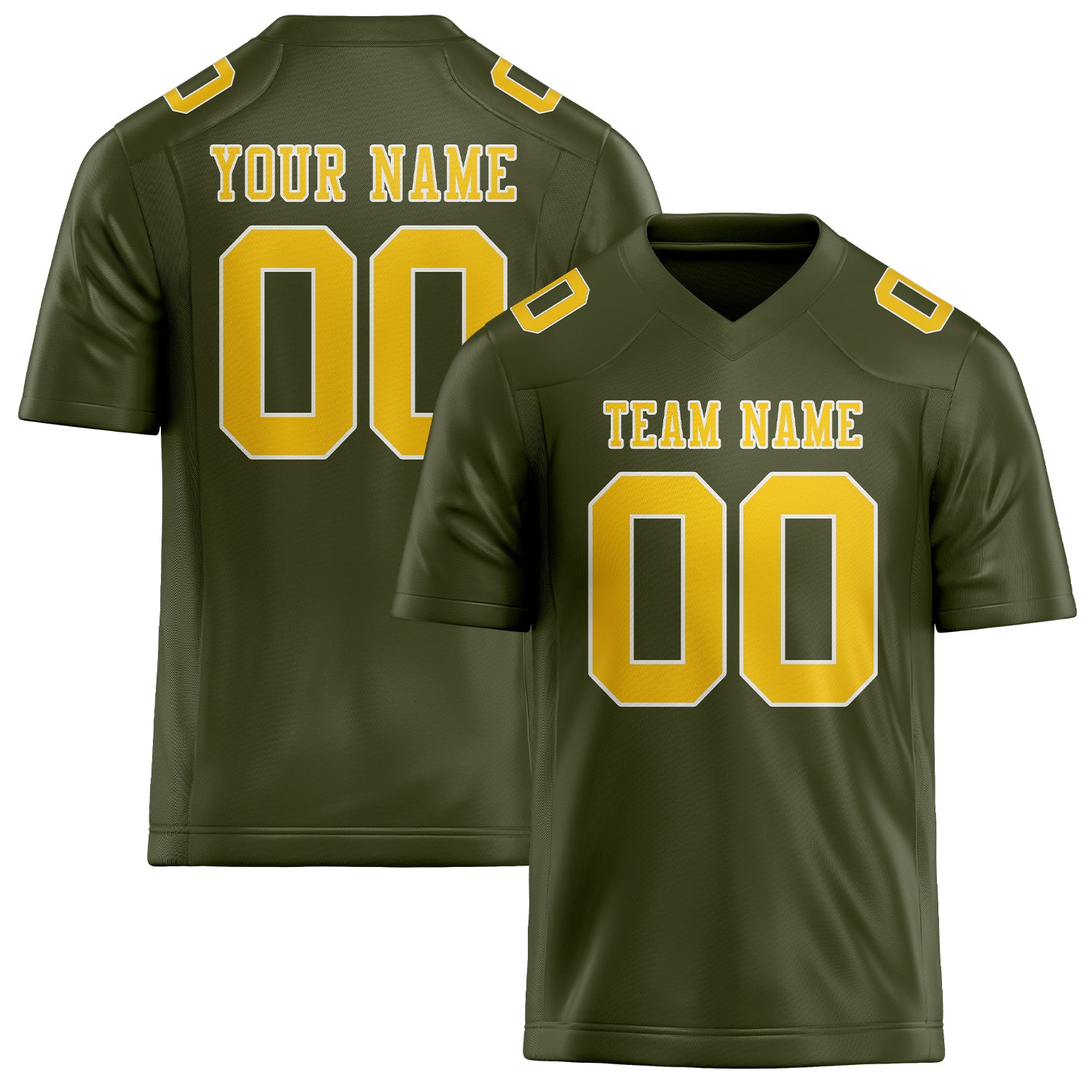 Maillot de football personnalisé Olive Gold