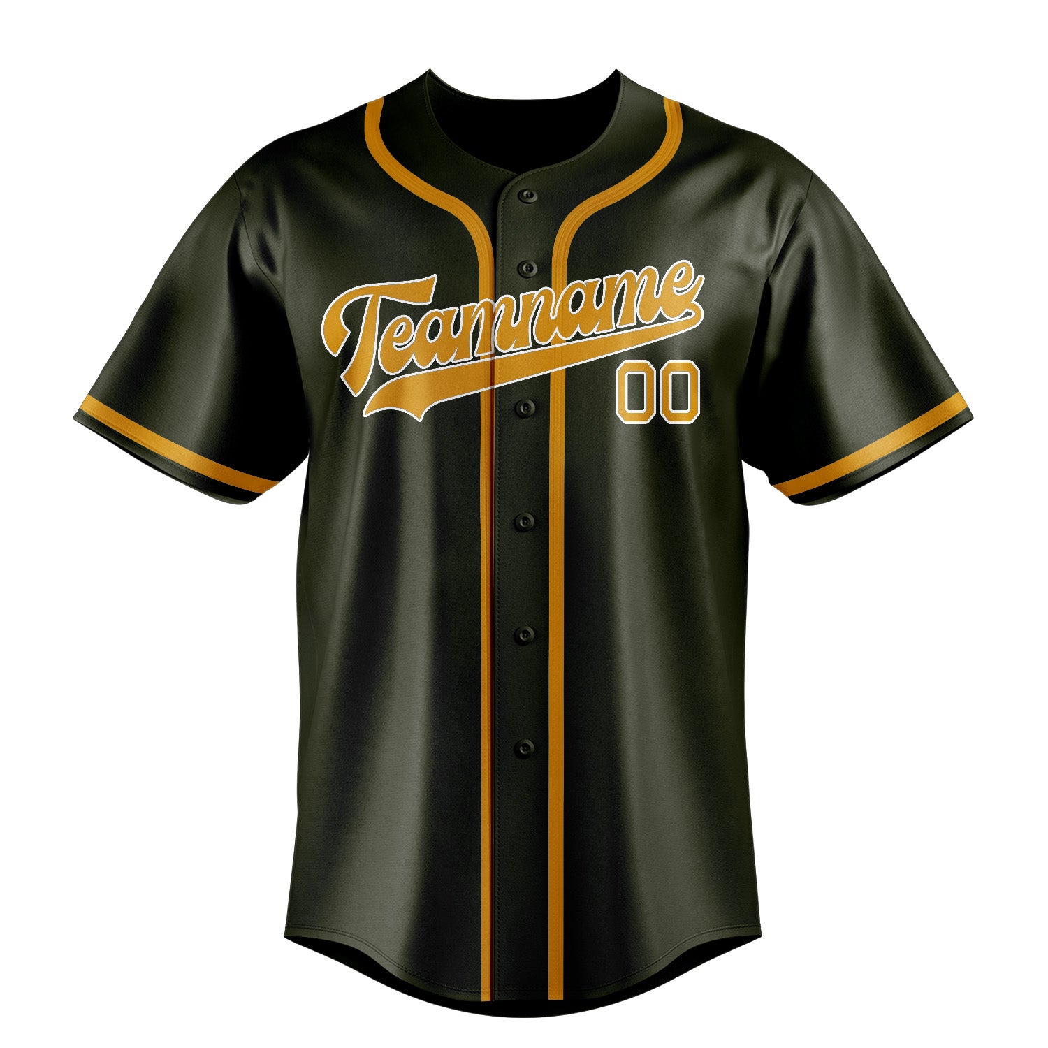 Maillot de baseball personnalisé jaune olive