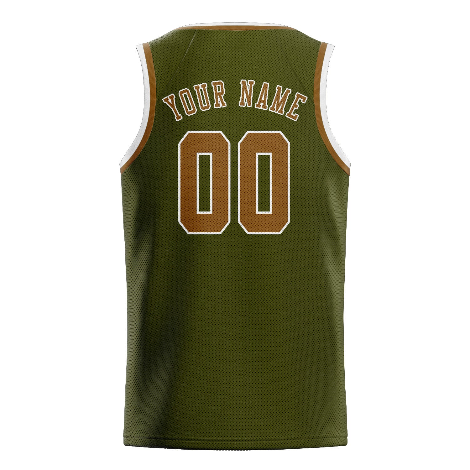 Maillot de basketball kaki olive personnalisé