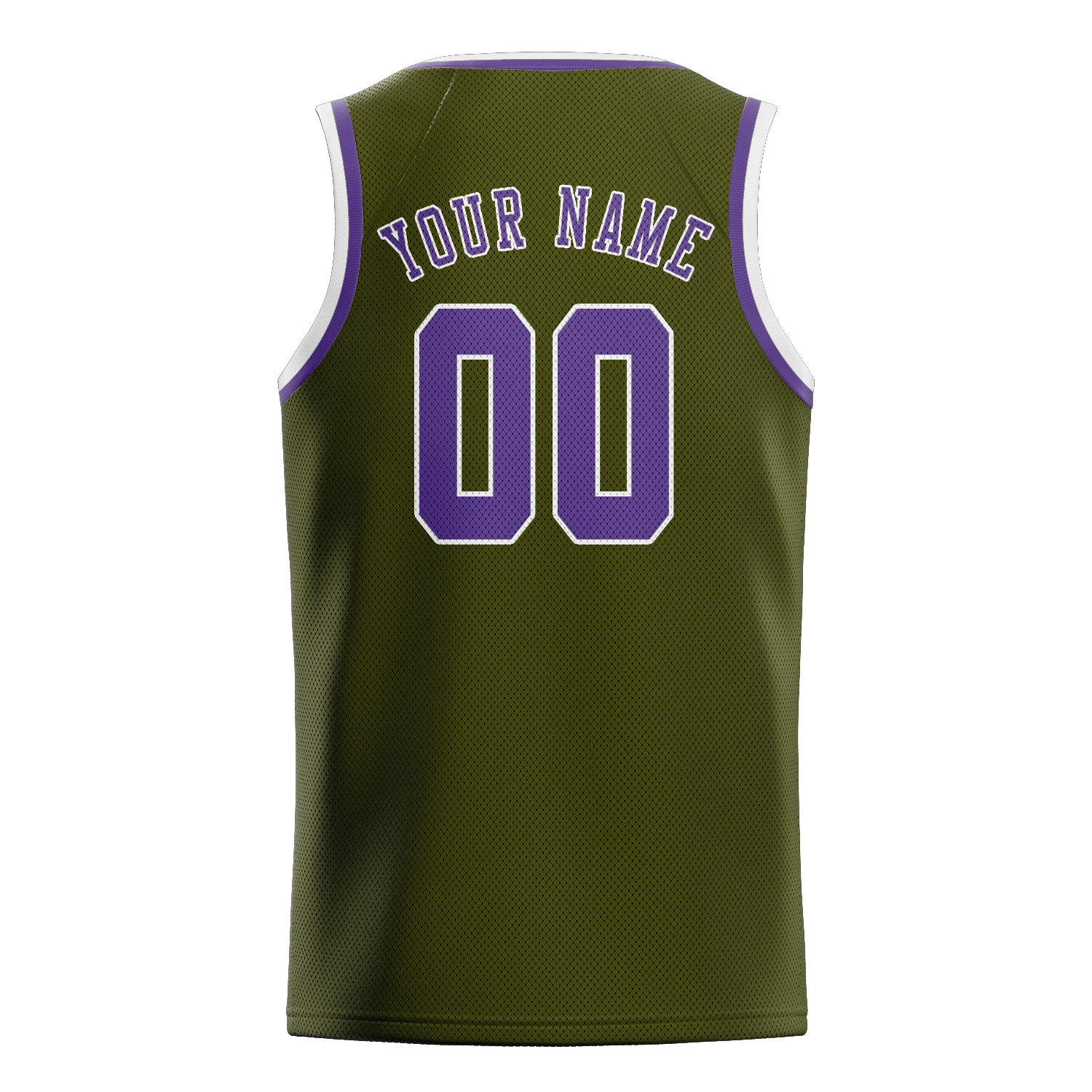 Maillot de basketball personnalisé olive clair violet