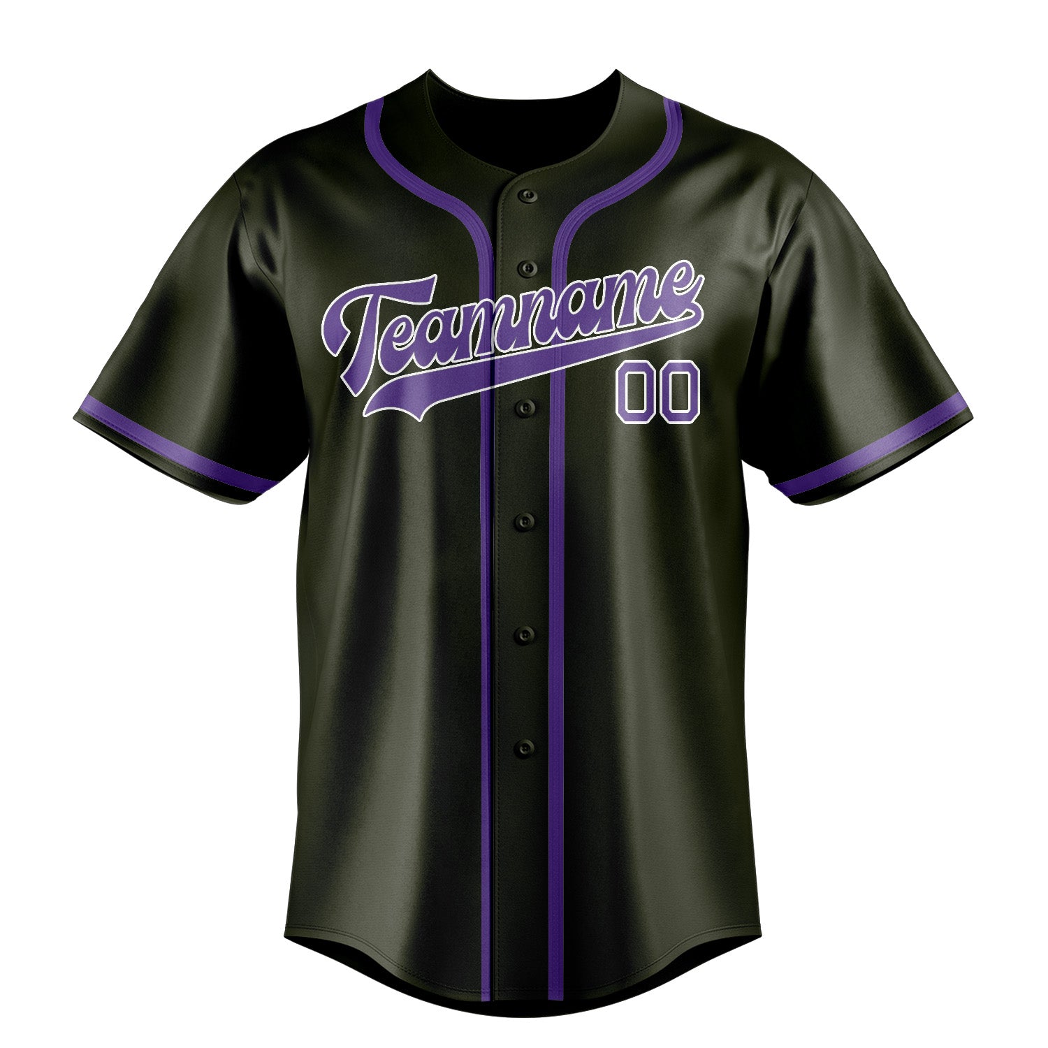 Maillot de baseball personnalisé olive clair violet