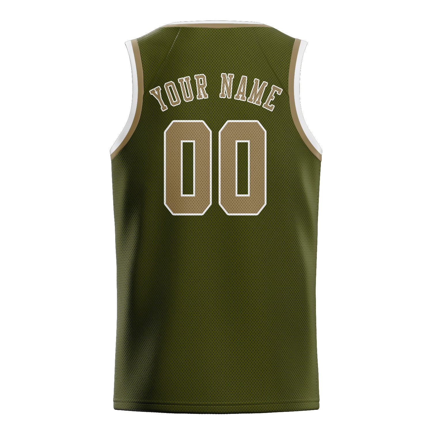 Maillot de basketball kaki clair olive personnalisé