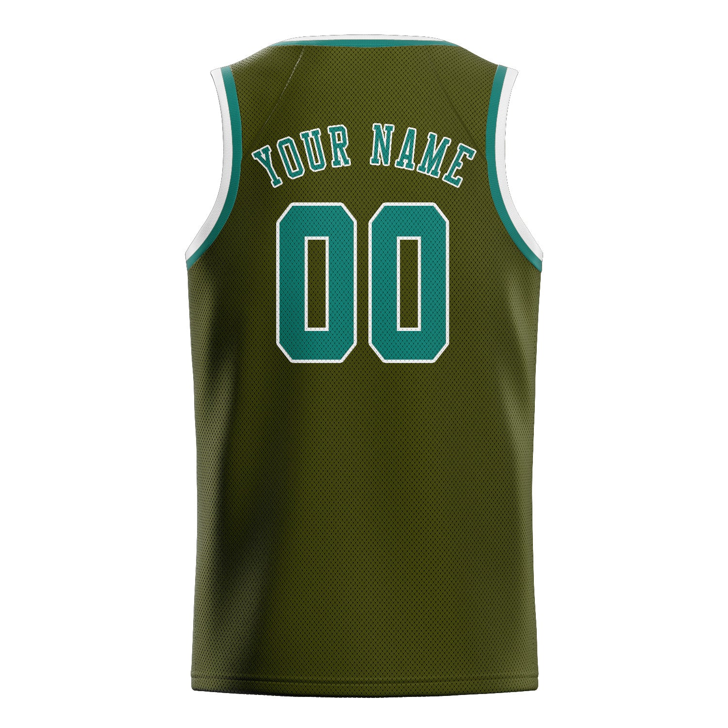Maillot de basketball personnalisé bleu olive et vert