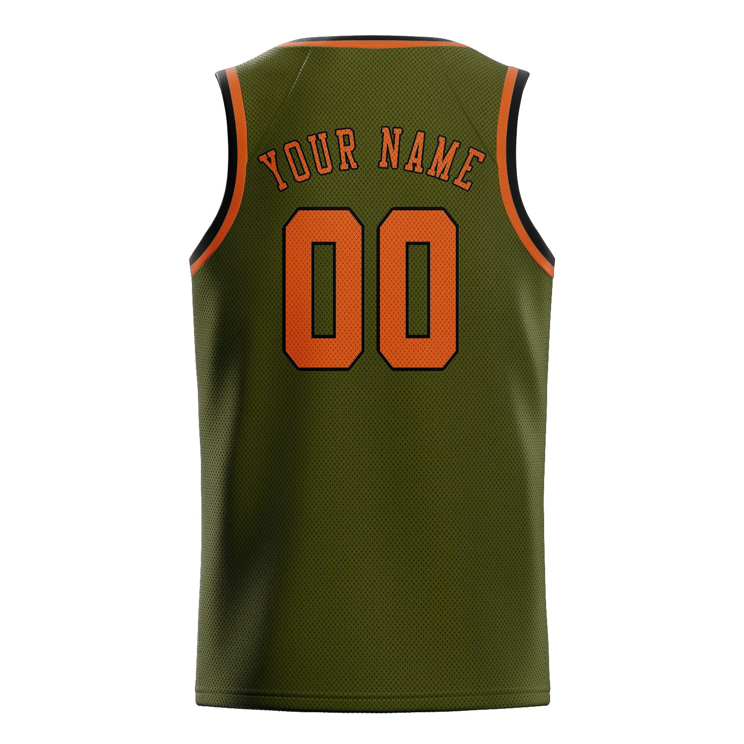 Maillot de basketball personnalisé orange olive