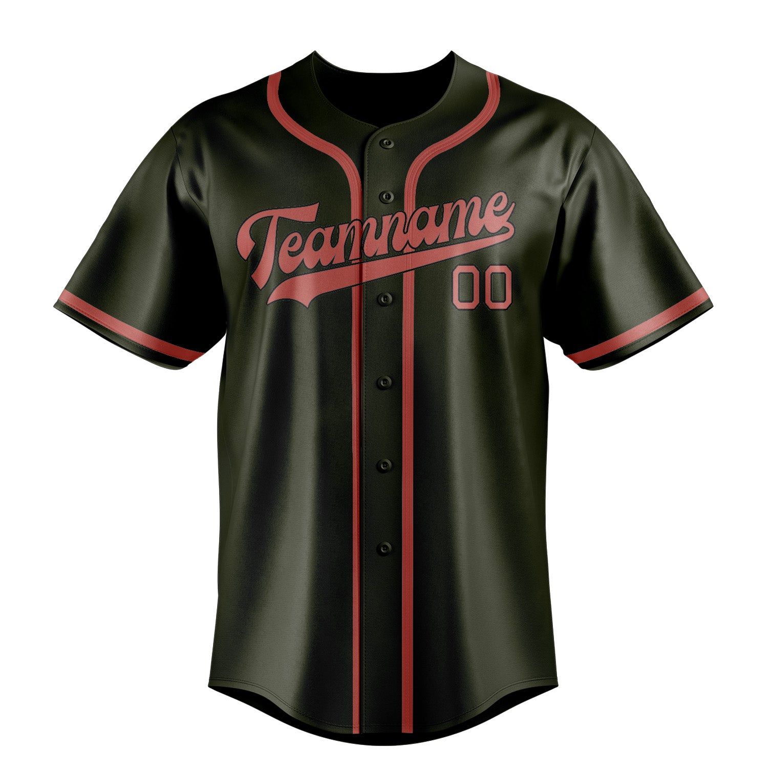Maillot de baseball personnalisé Olive Copper Rose