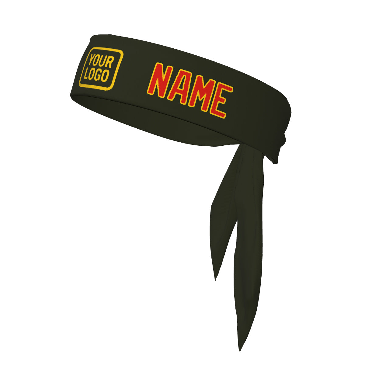 Bandeau personnalisé olive orange rouge