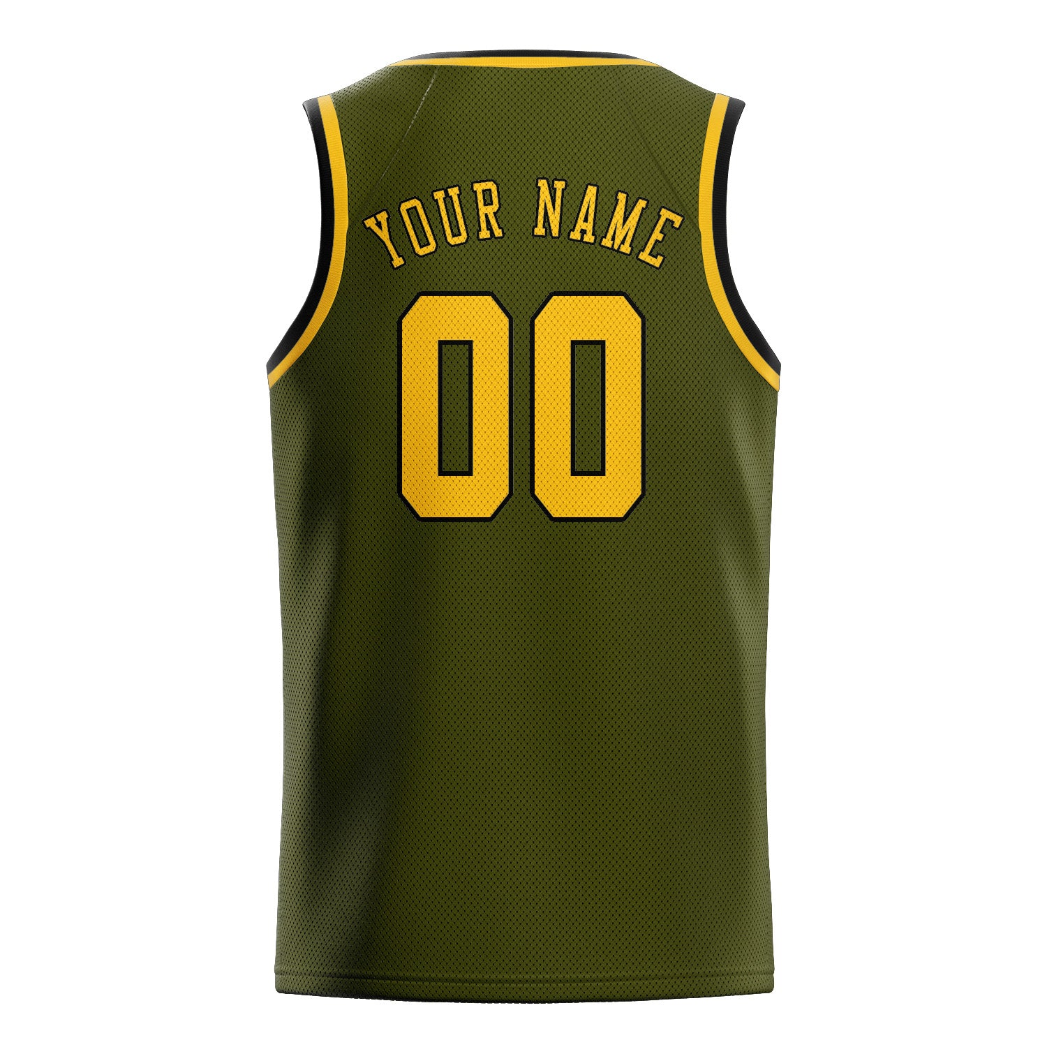 Maillot de basketball personnalisé Olive Gold