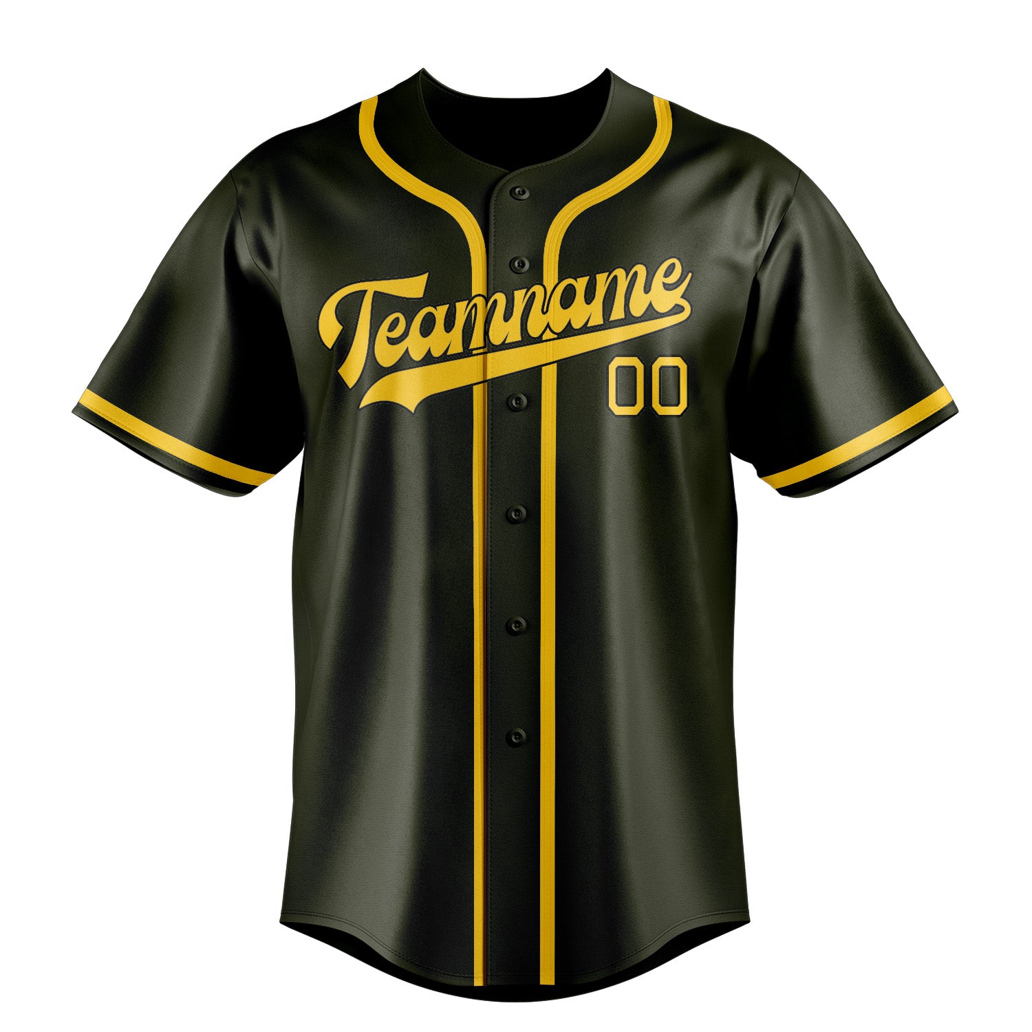 Maillot de baseball personnalisé Olive Gold