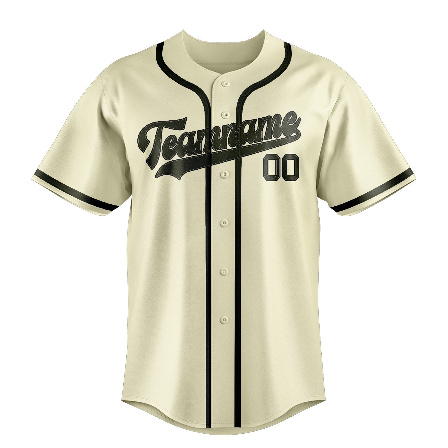 Maillot de baseball personnalisé crème olive