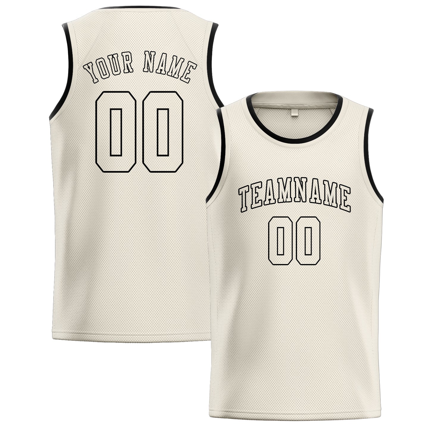 Maillot de basket-ball crème personnalisé