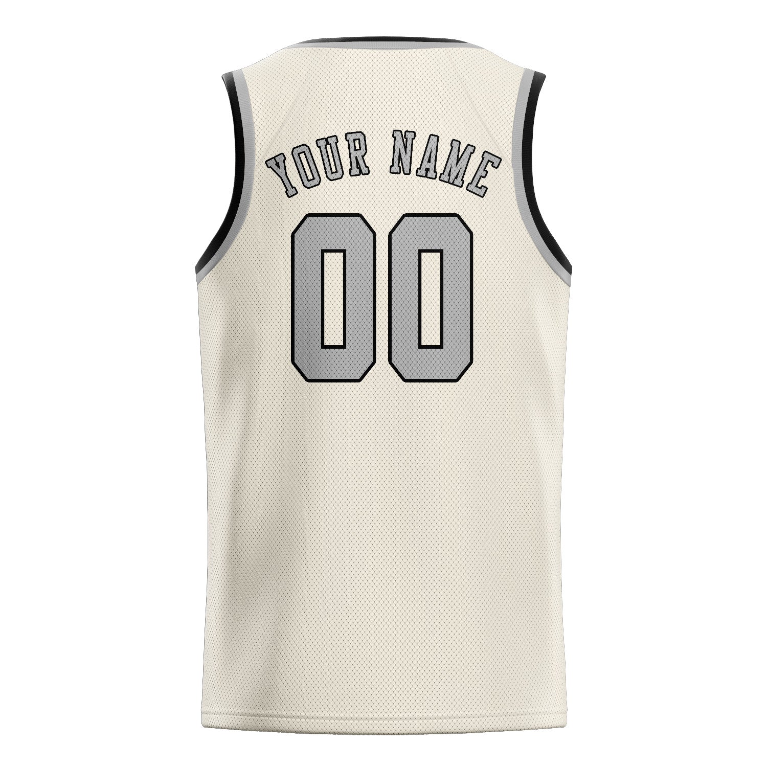 Maillot de basketball personnalisé crème et gris