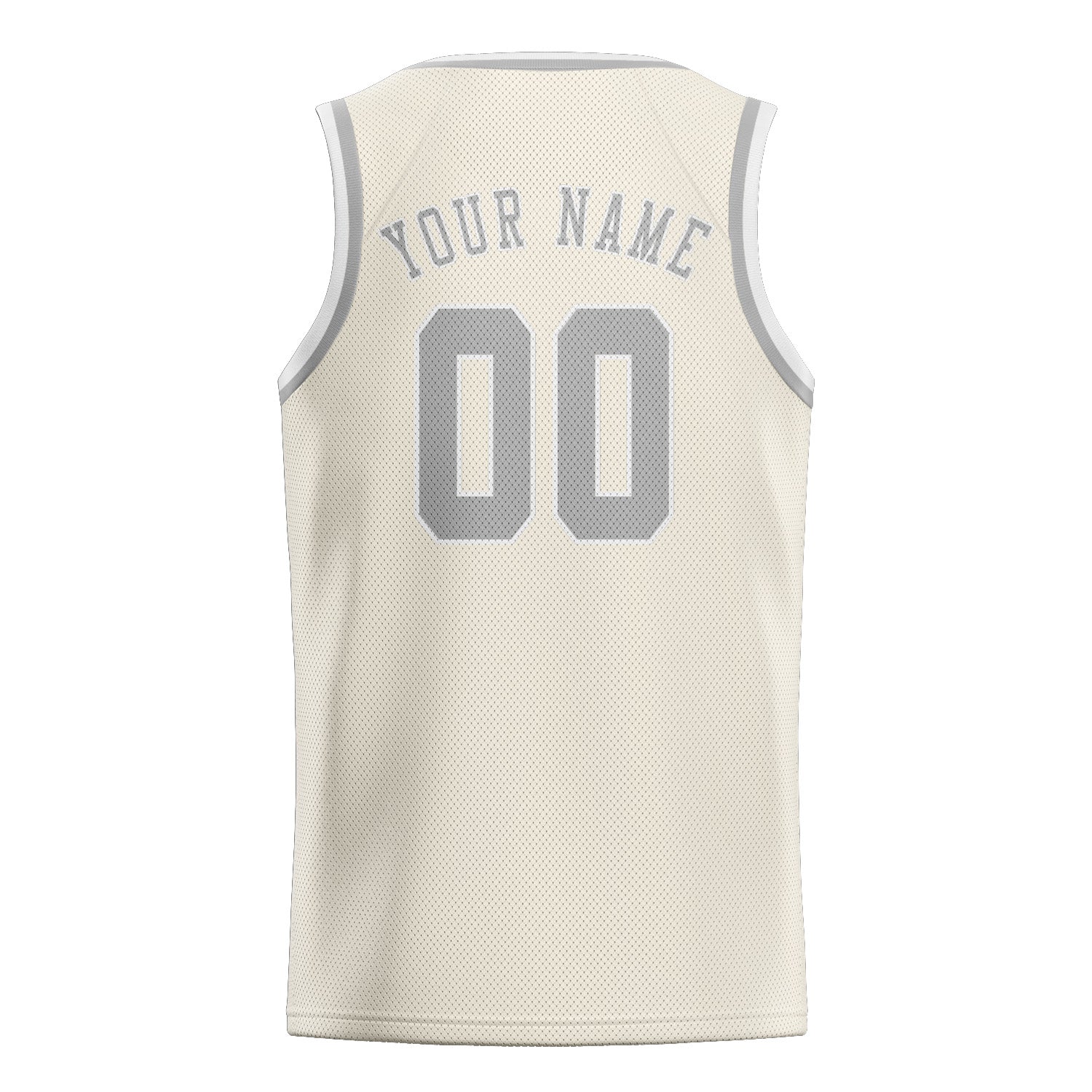 Maillot de basketball personnalisé crème et gris