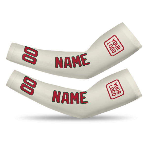 Manchon de bras personnalisé crème rouge