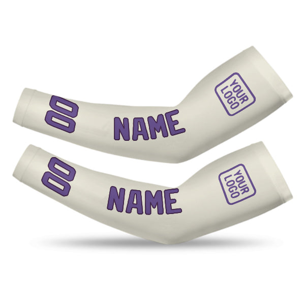 Manchon de bras personnalisé crème et violet clair