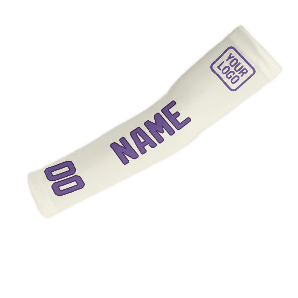 Manchon de bras personnalisé crème et violet clair
