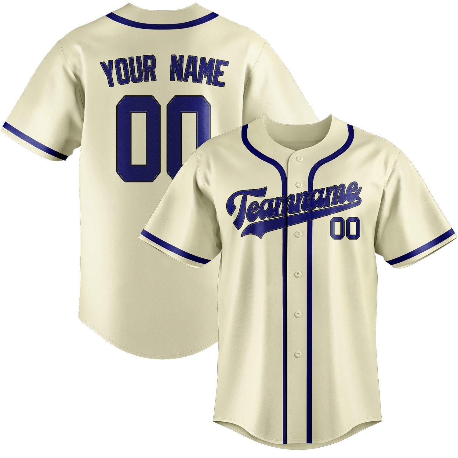 Maillot de baseball personnalisé crème et bleu ciel