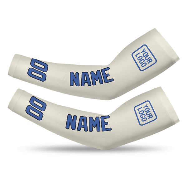 Manchon personnalisé crème et bleu ciel