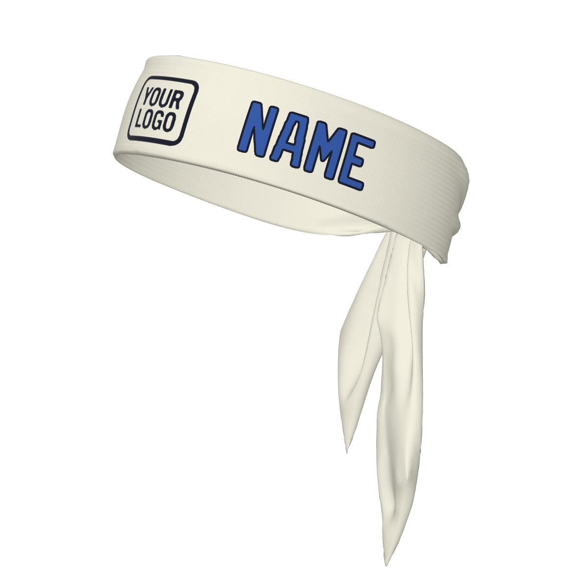 Bandeau personnalisé crème et bleu ciel