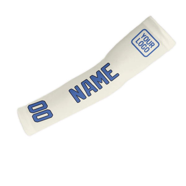 Manchon personnalisé crème et bleu ciel