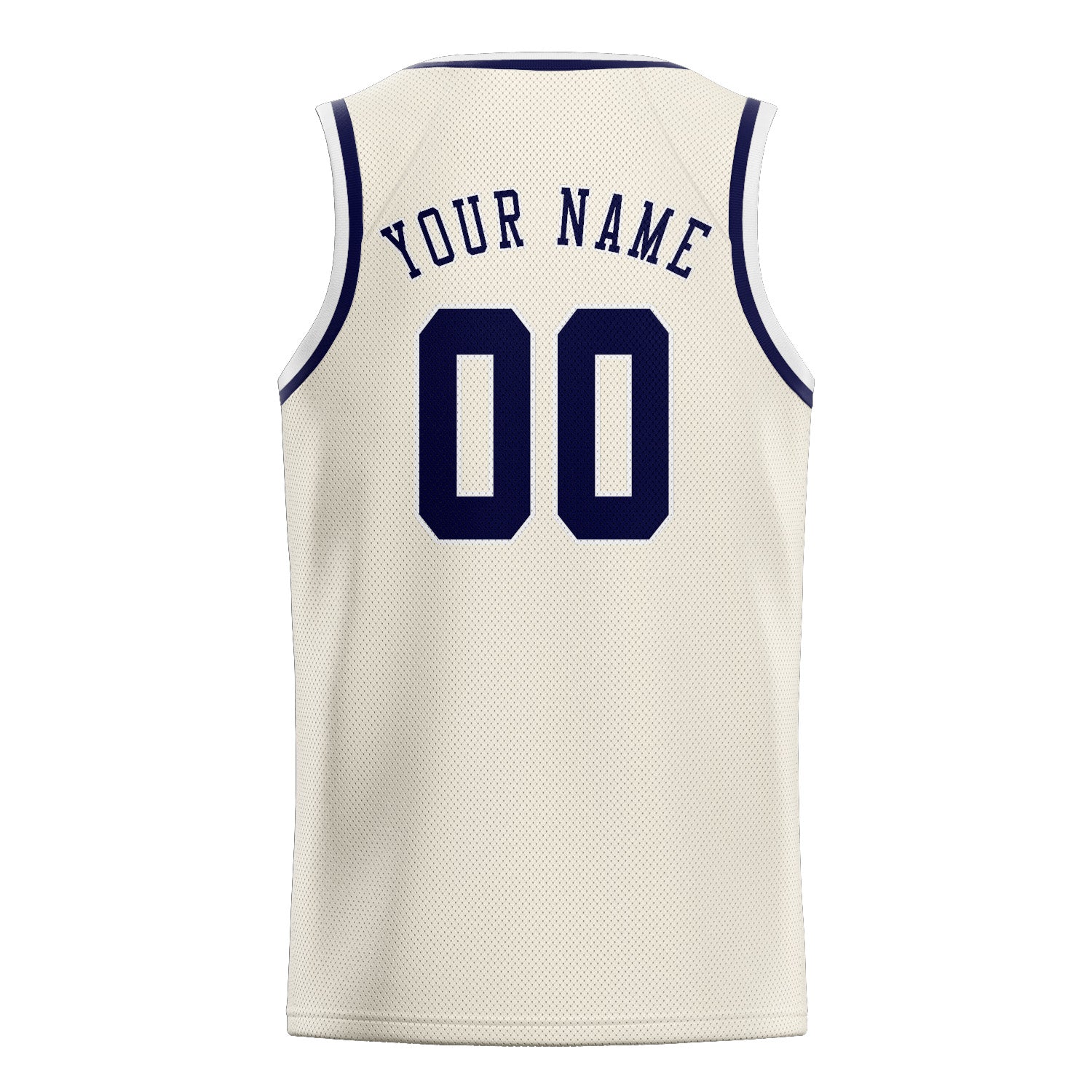 Maillot de basketball personnalisé crème et marine