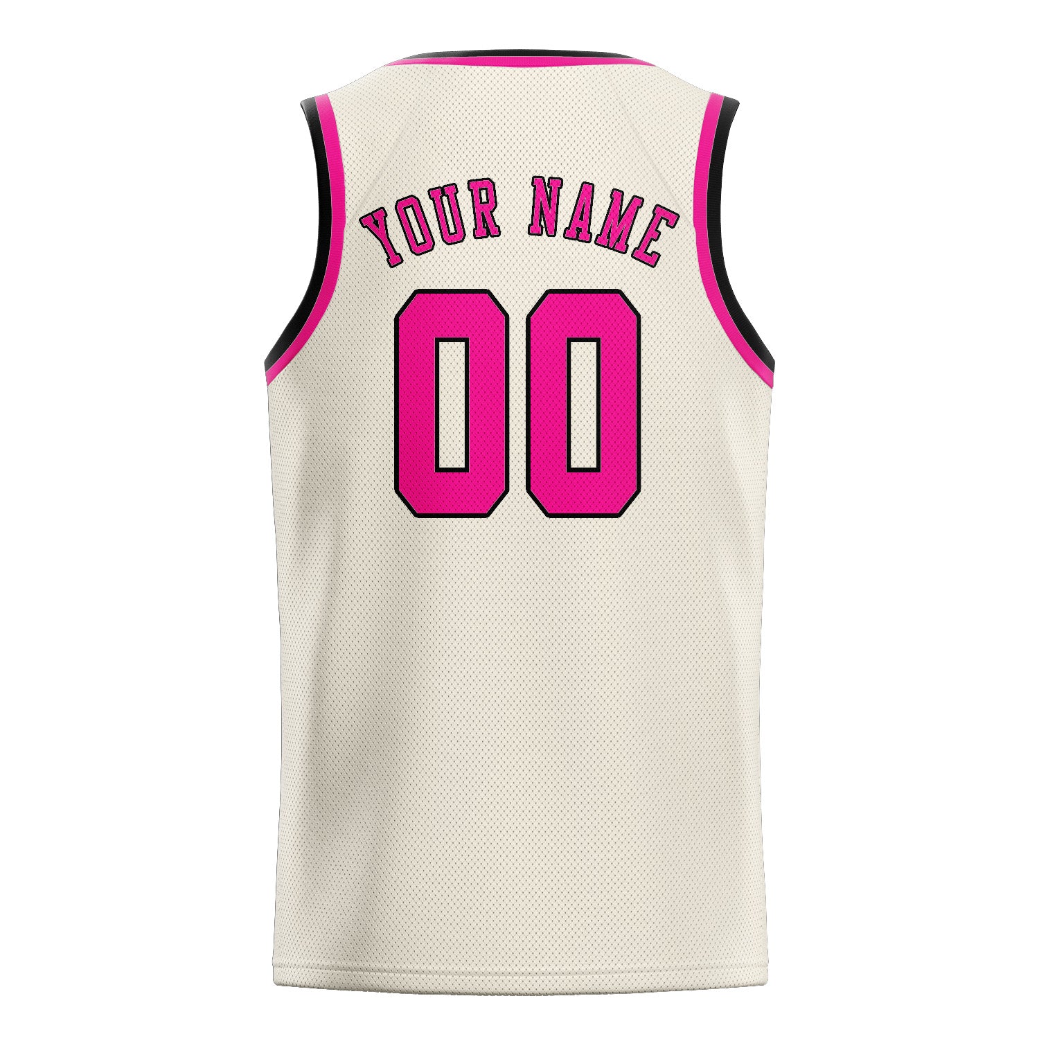Maillot de basketball personnalisé rose crème