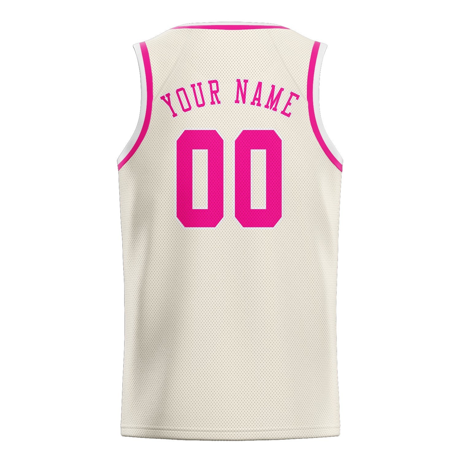 Maillot de basketball personnalisé rose crème