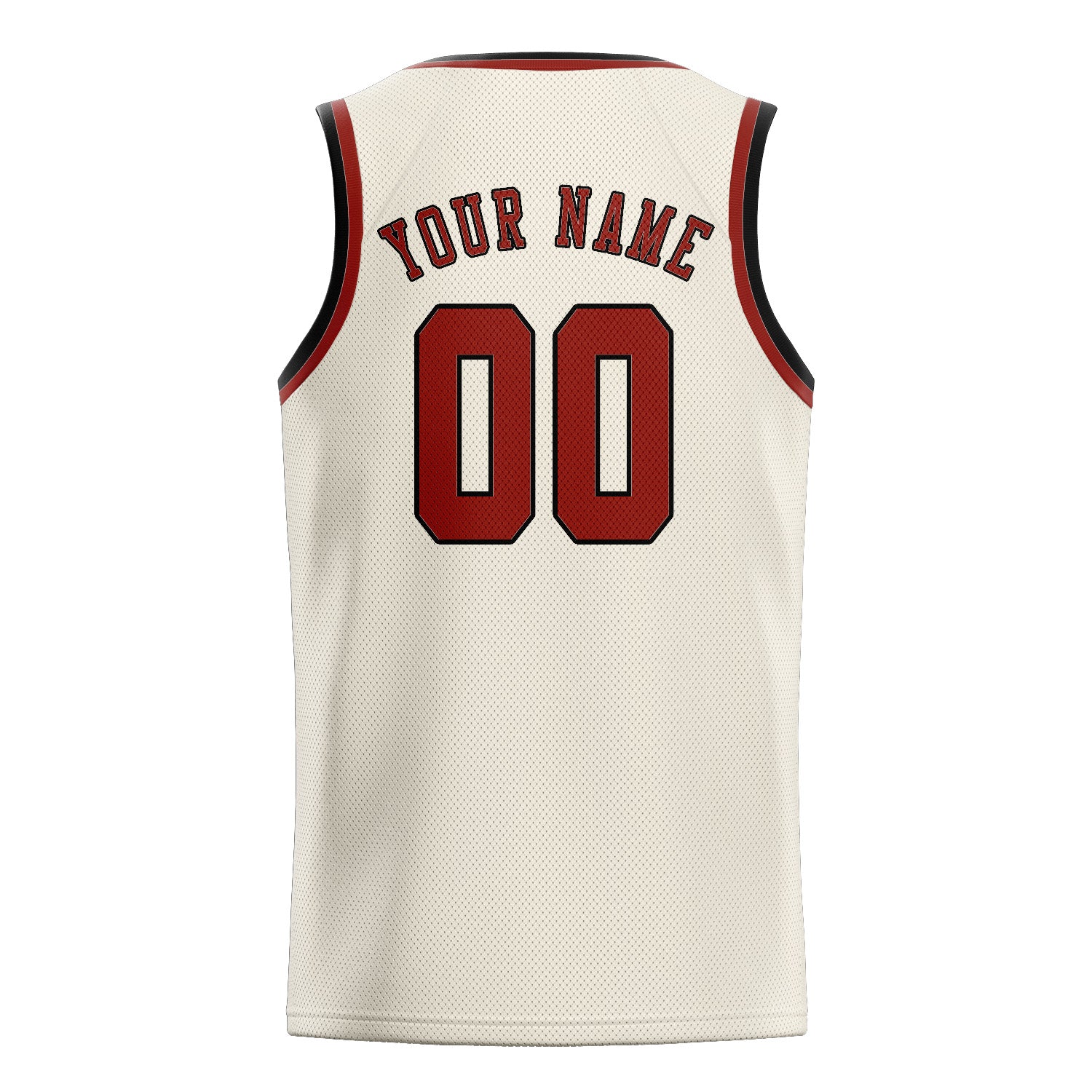 Maillot de basketball personnalisé crème corail rouge