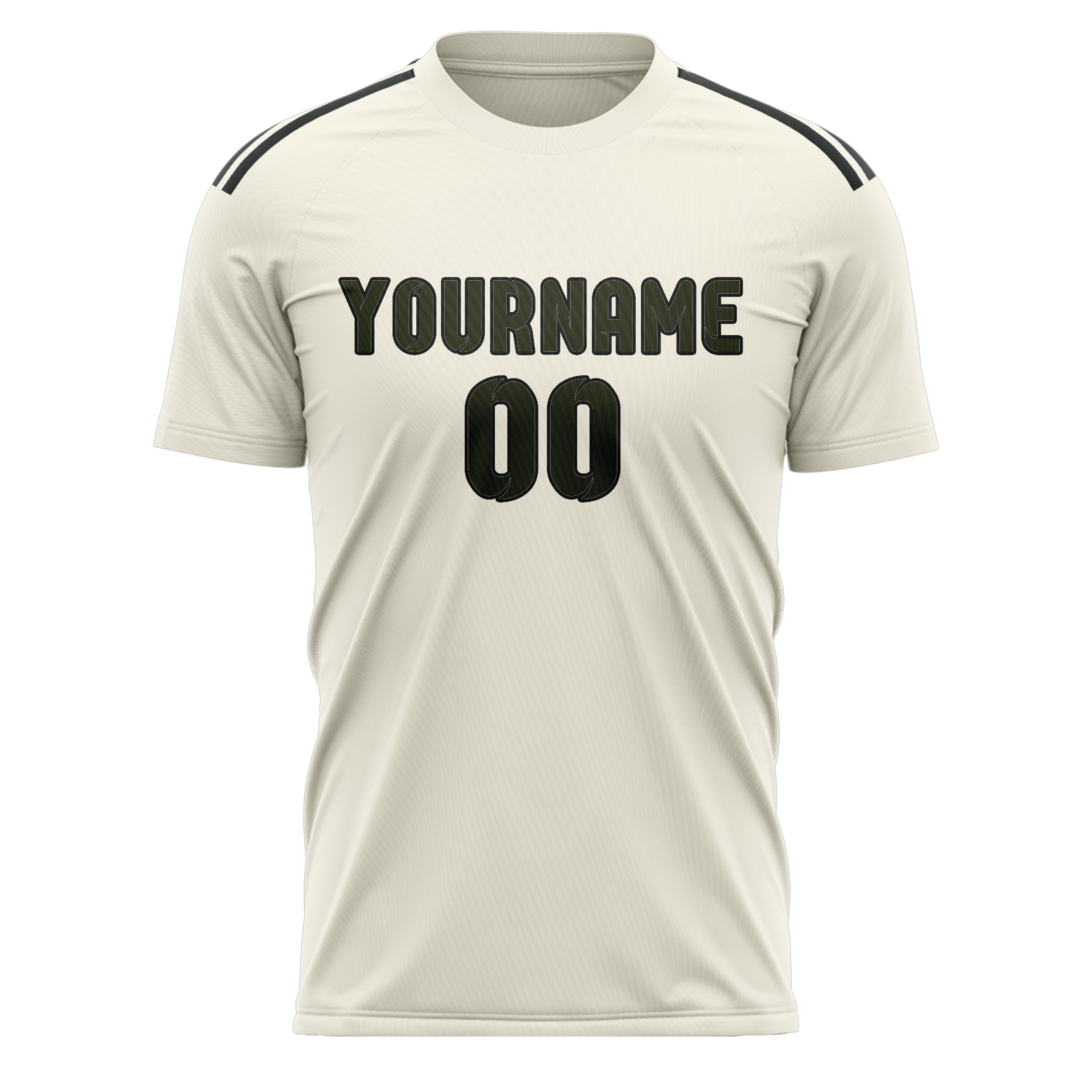 Maillot de football personnalisé crème olive